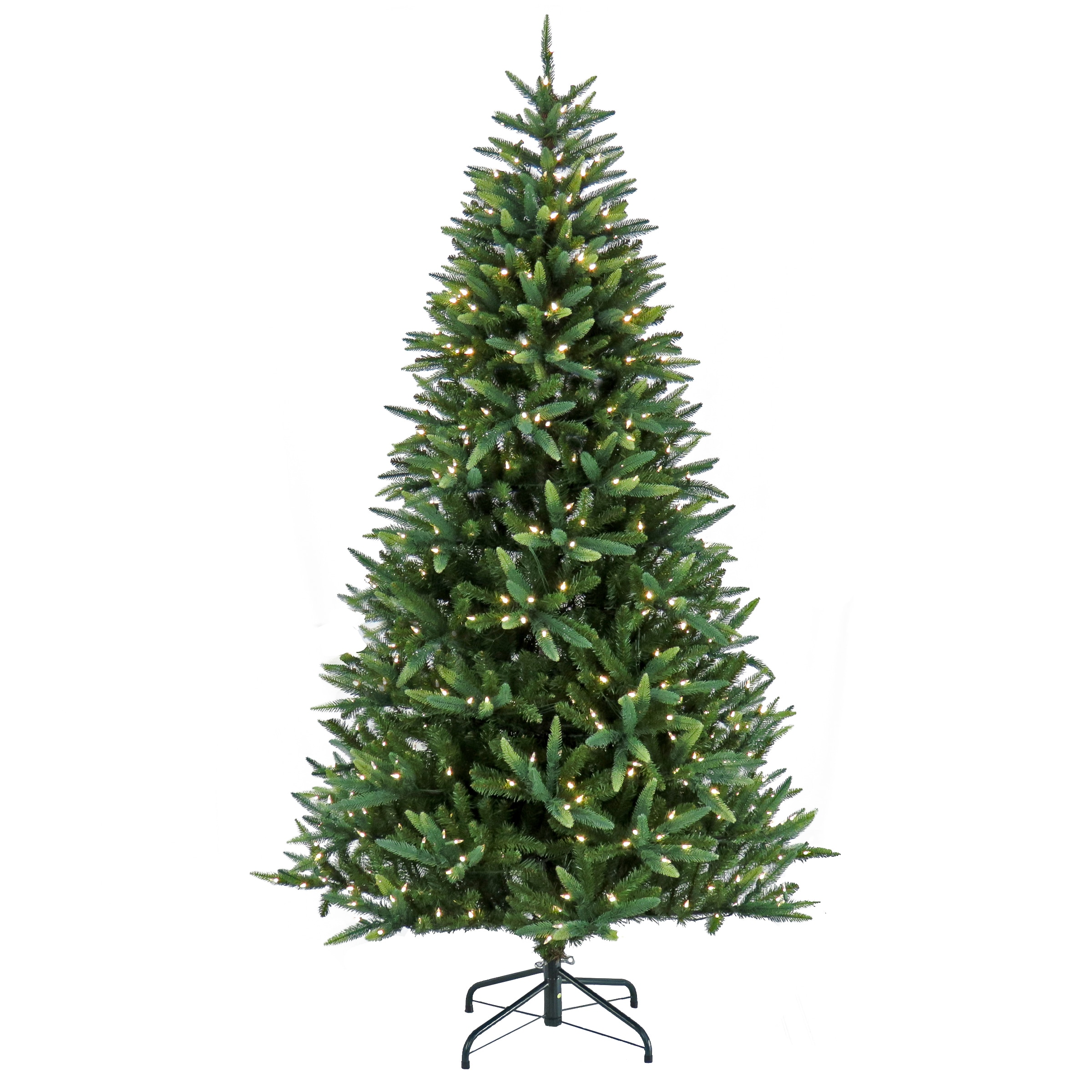 National Tree Company SPD64-300L-75 Spada Pine 7.5-ft Pine Pre-lit Artificial Christmas Tree with White LED Lights