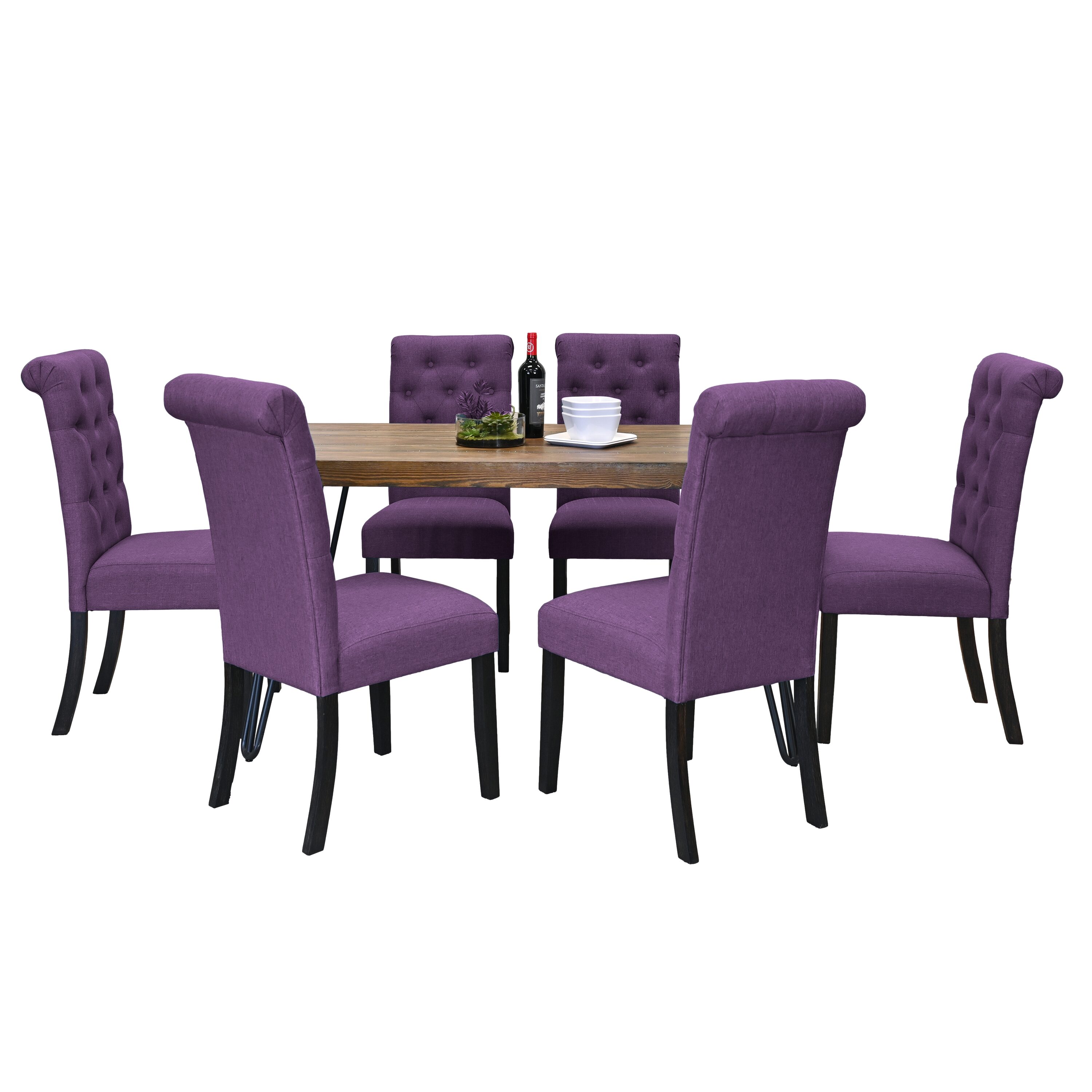 Roundhill Furniture T8741-C361PLX3 Dining-Sets - View #2