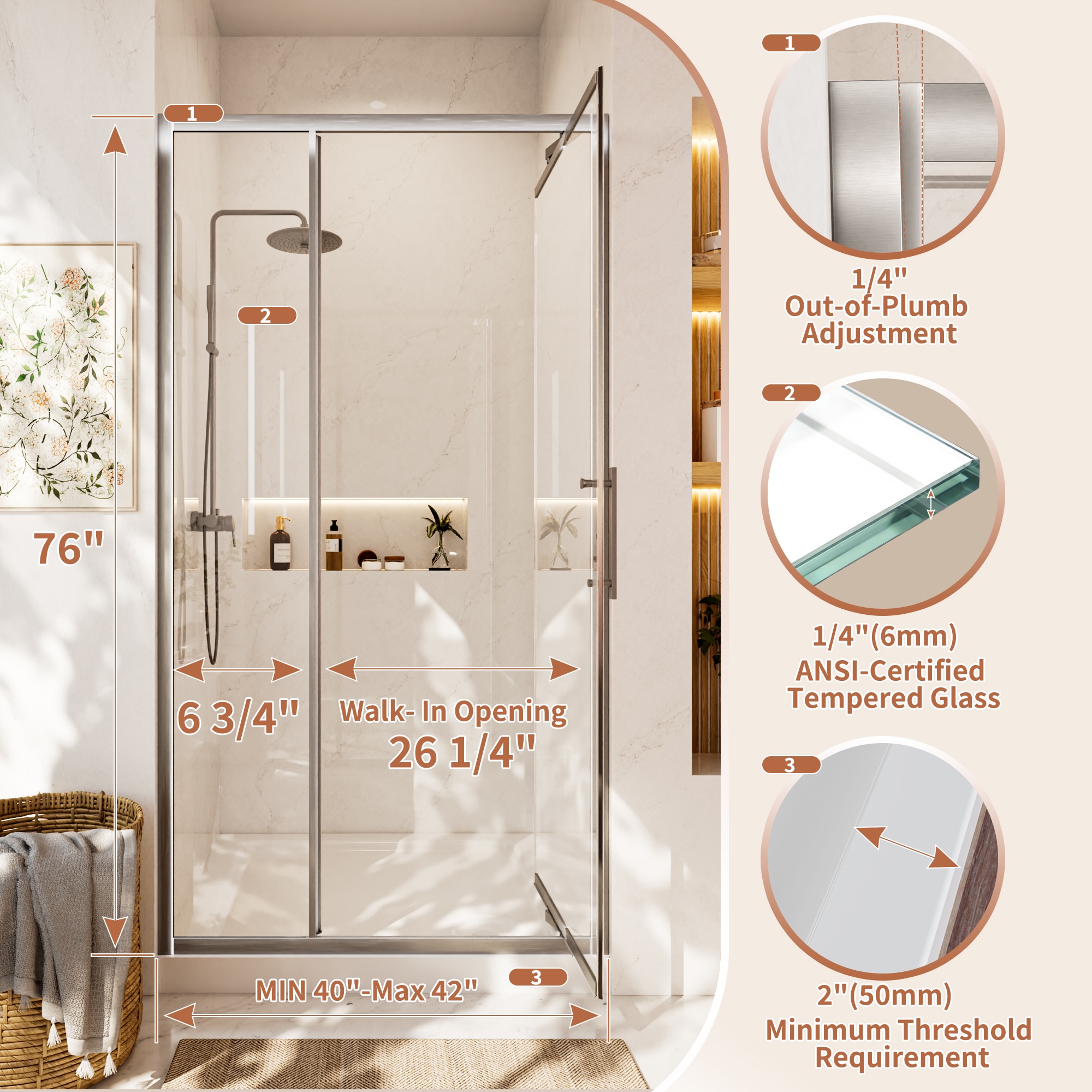 AAZJ JBH-W2269P289183 Shower-Doors - View #9