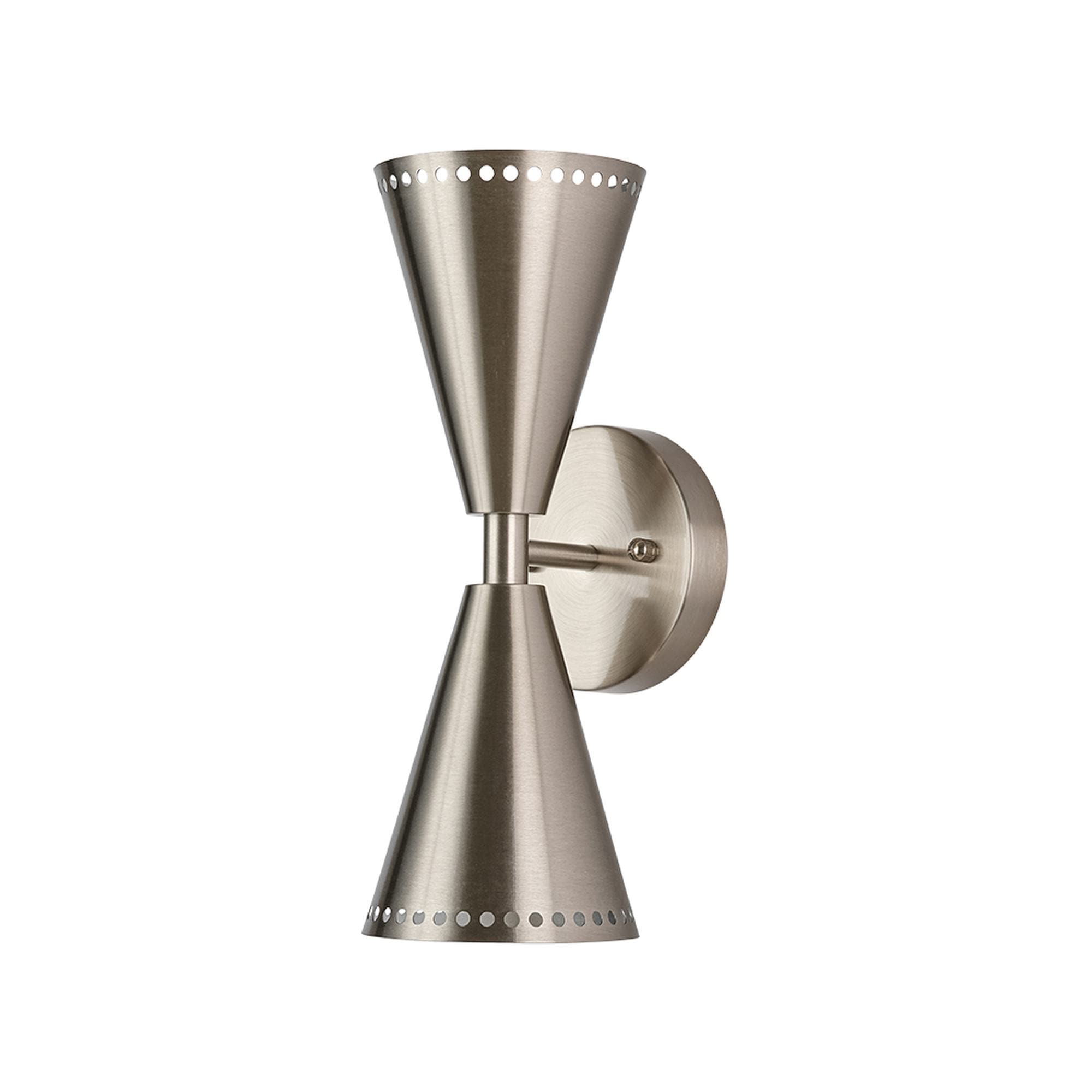 HUOKU PD1069831 Nimbus 4.7-in W 2 -Light Nickel Wall Sconce