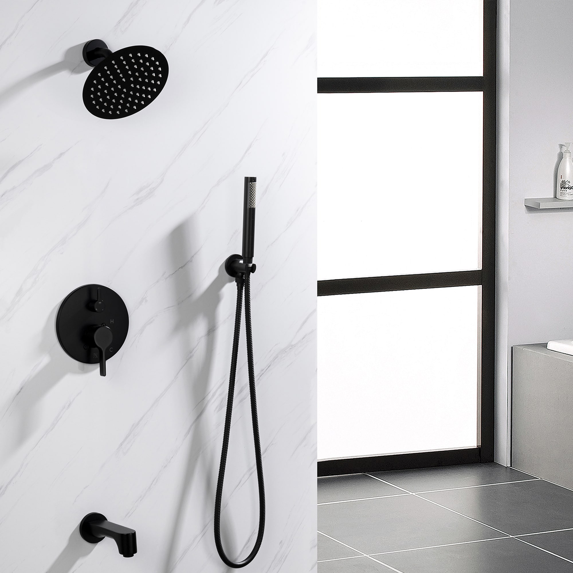Lexora LSS11011MB Showerhead-Bar-Panels - View #4
