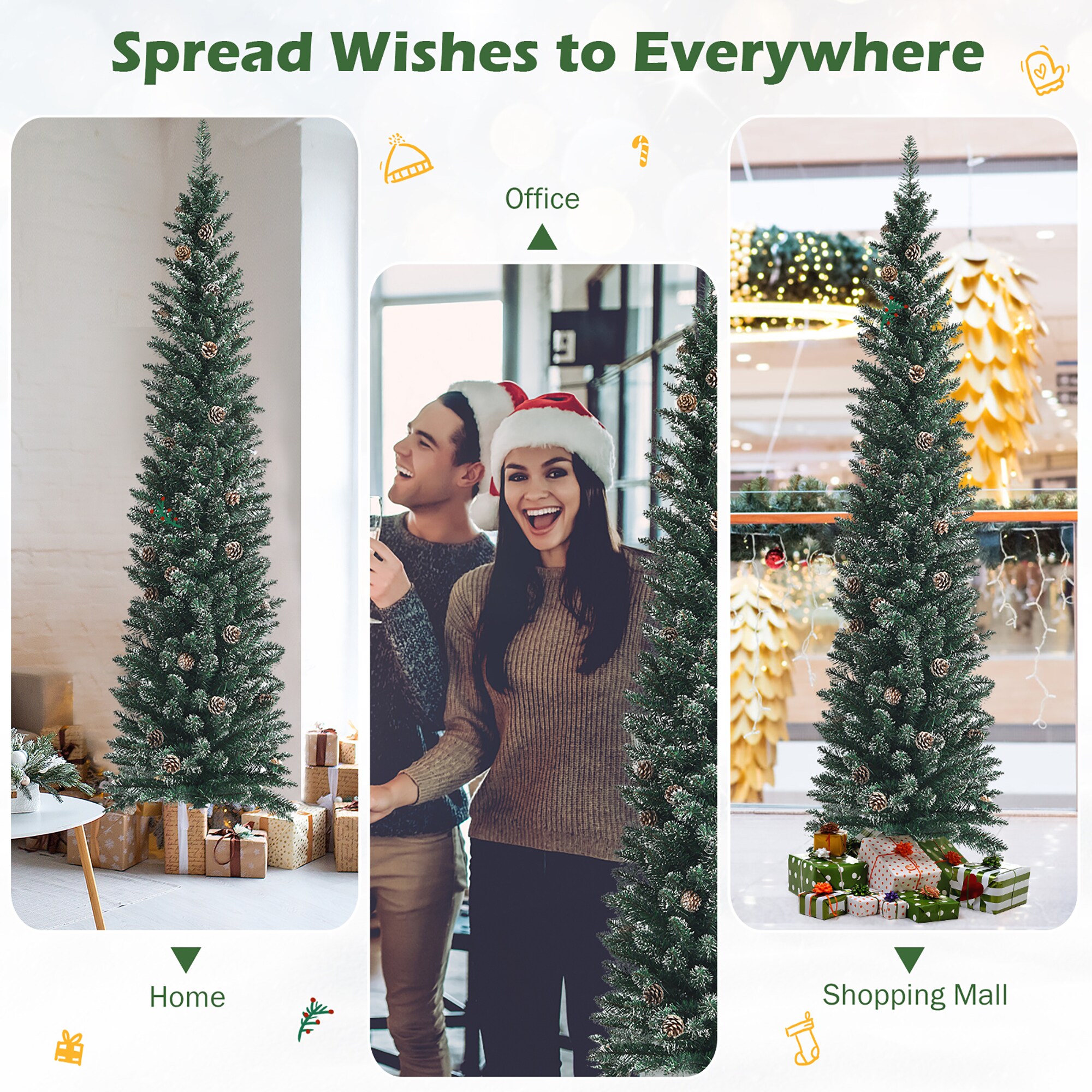 Costway CM23634 Artificial-Christmas-Trees - View #5