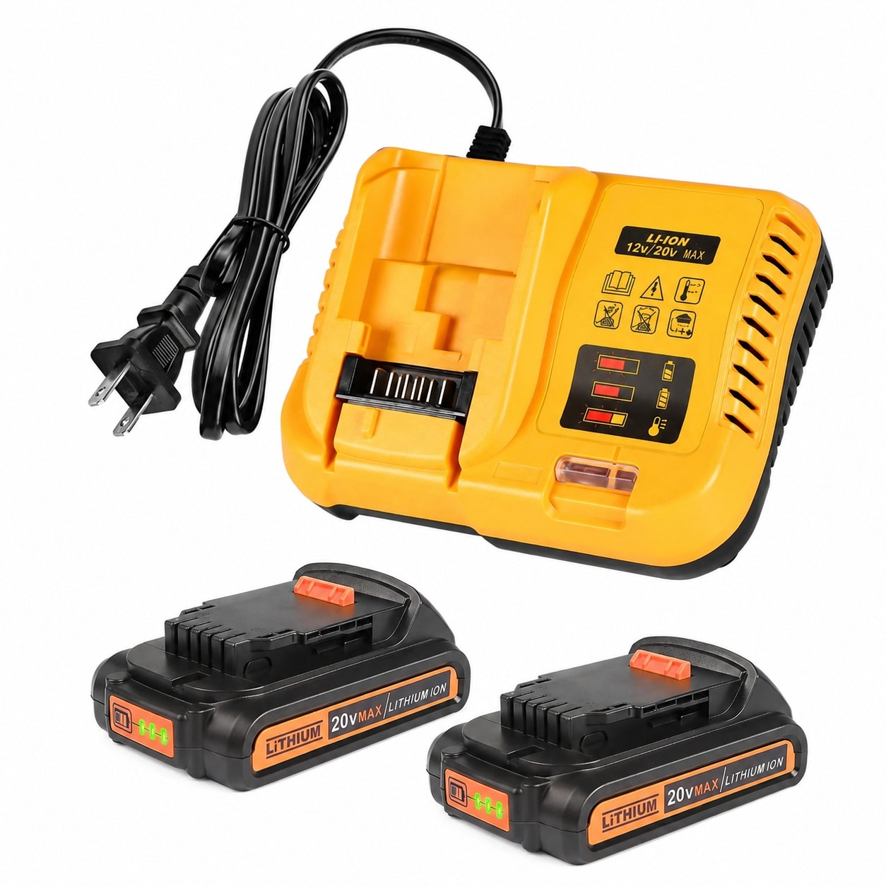 Justincity  2 pack 12V replacement power tool corded pack compatible with 12V Max drill driver light saw and charger safe protection
