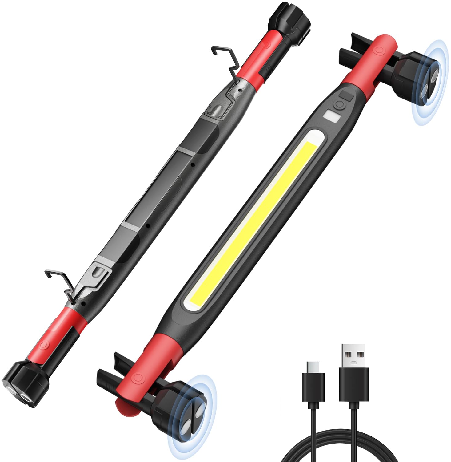 Lukvuzo 1 pack magnetic LED work light bar 2500 lumen under hood mechanic light for garage workshop vehicle inspection rugged water resistant #LLU0705L112