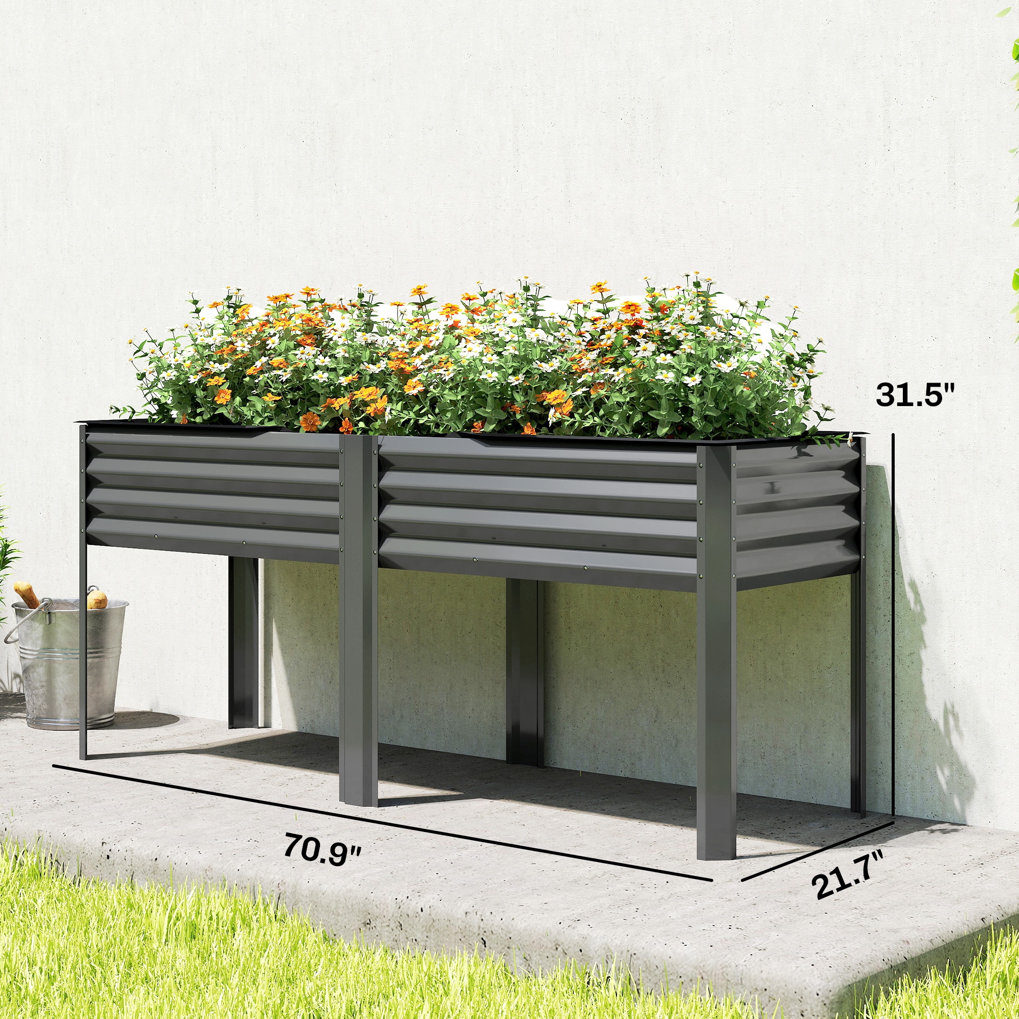 Outsunny 84H-573V00CG Raised-Planter-Boxes - View #4