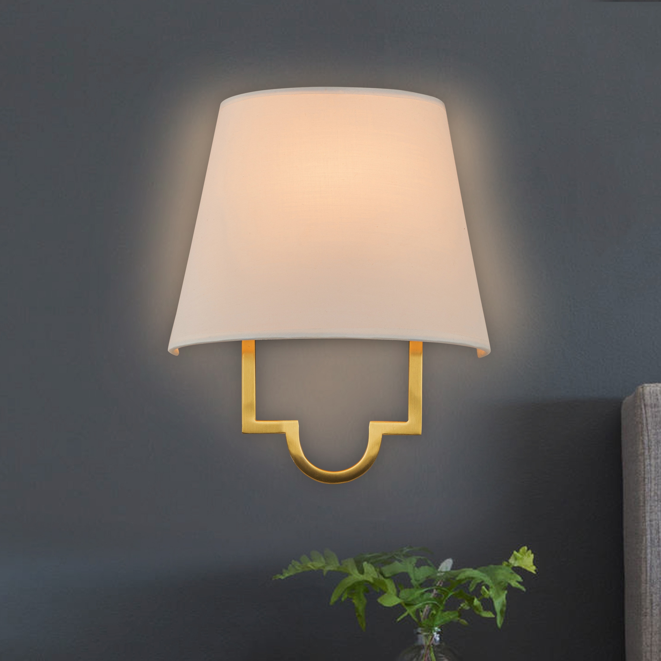 C Cattleya LCA2365-W 9-in W 1 -Light Matte Gold Wall Sconce