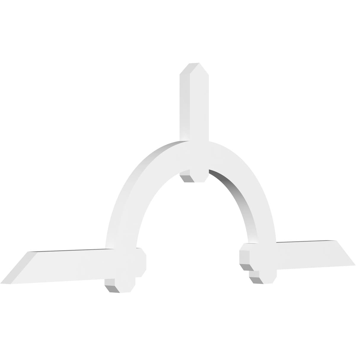 Ekena Millwork GBP072X30X0204ERI00 Ericson White PVC Gable bracket