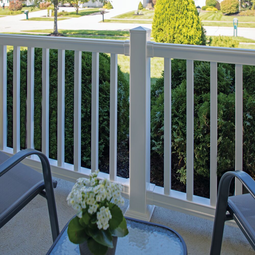 Bella Premier Series 10-ft x 3-in x 3-ft White Vinyl Deck Rail Kit in ...