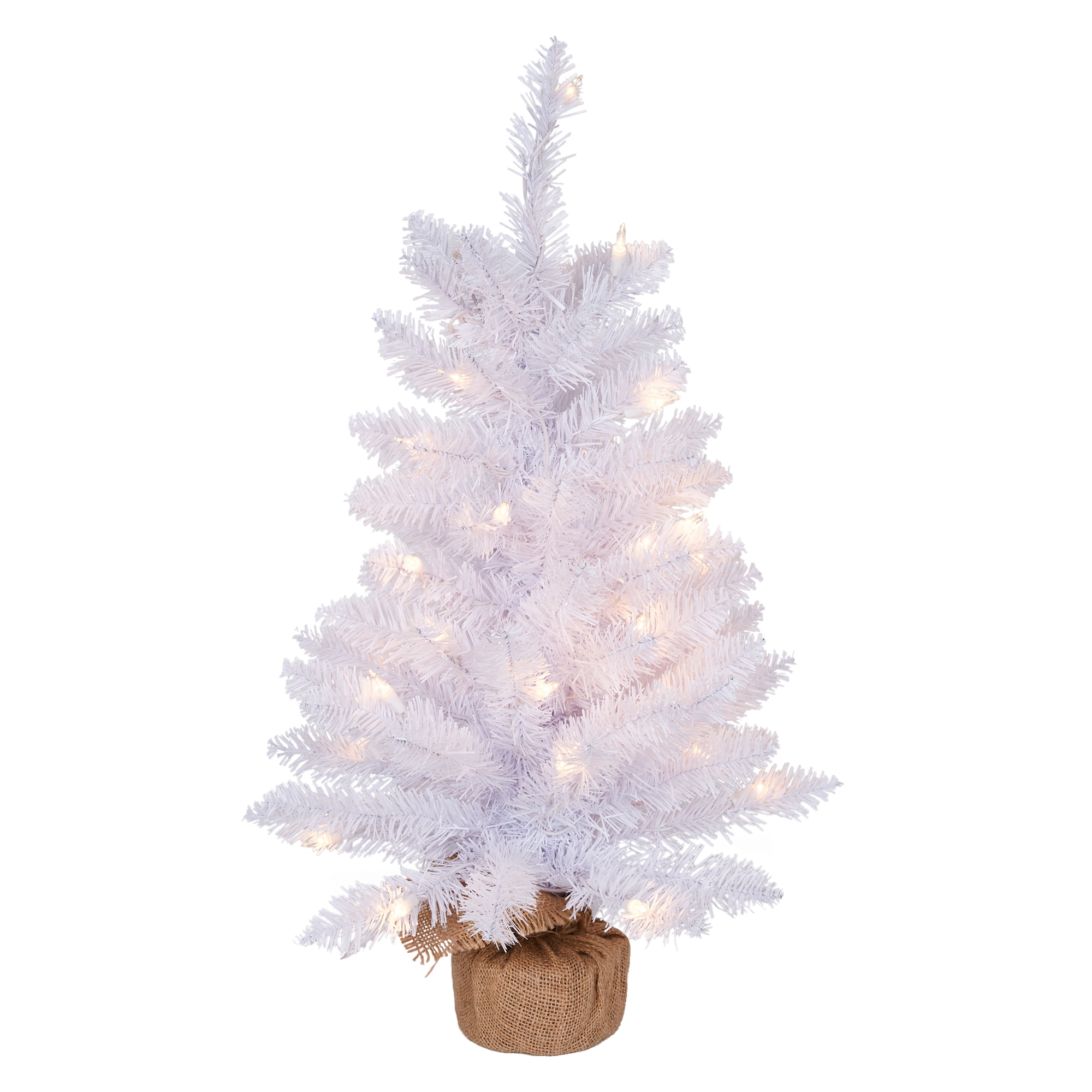 Holiday Living Pre-lit Slim White Christmas Tree with Incandescent Lights at Lowes.com