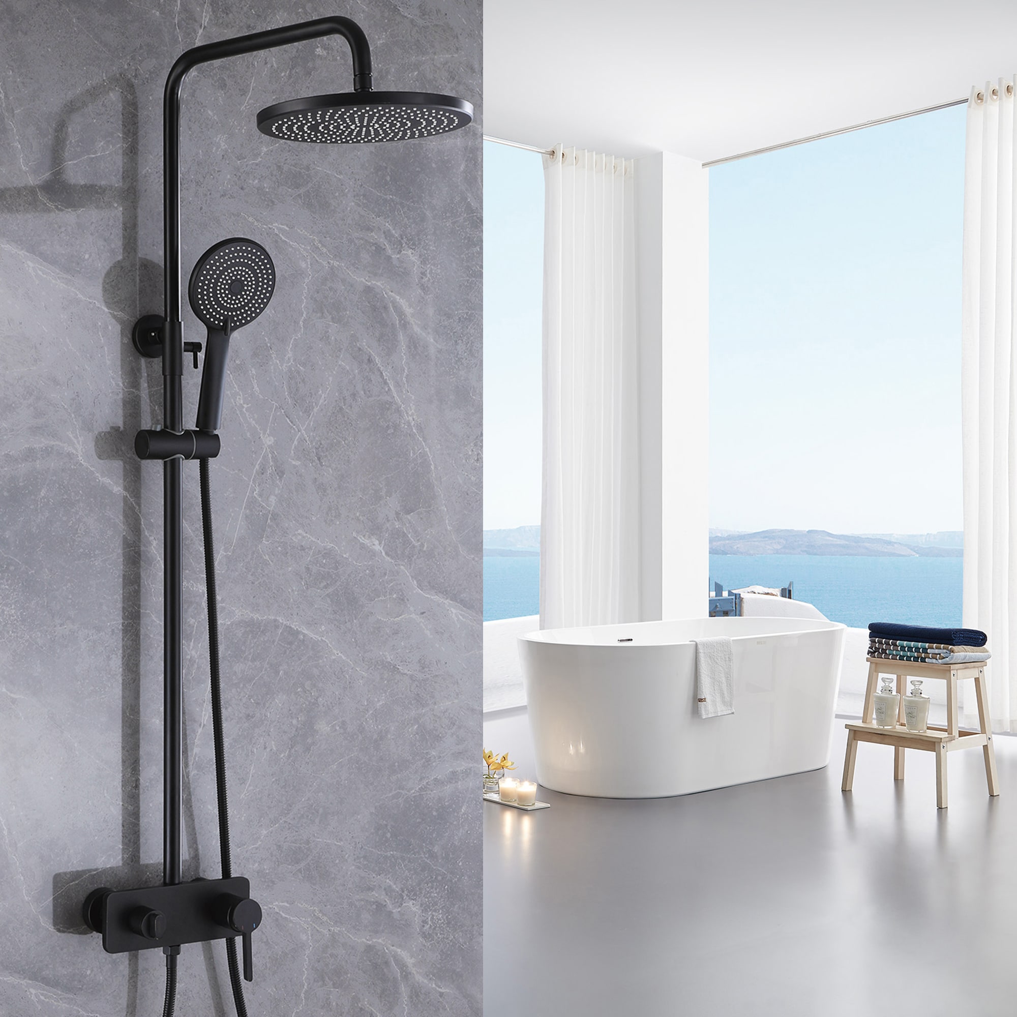 WELLFOR WB-1040 Showerhead-Bar-Panels - View #5