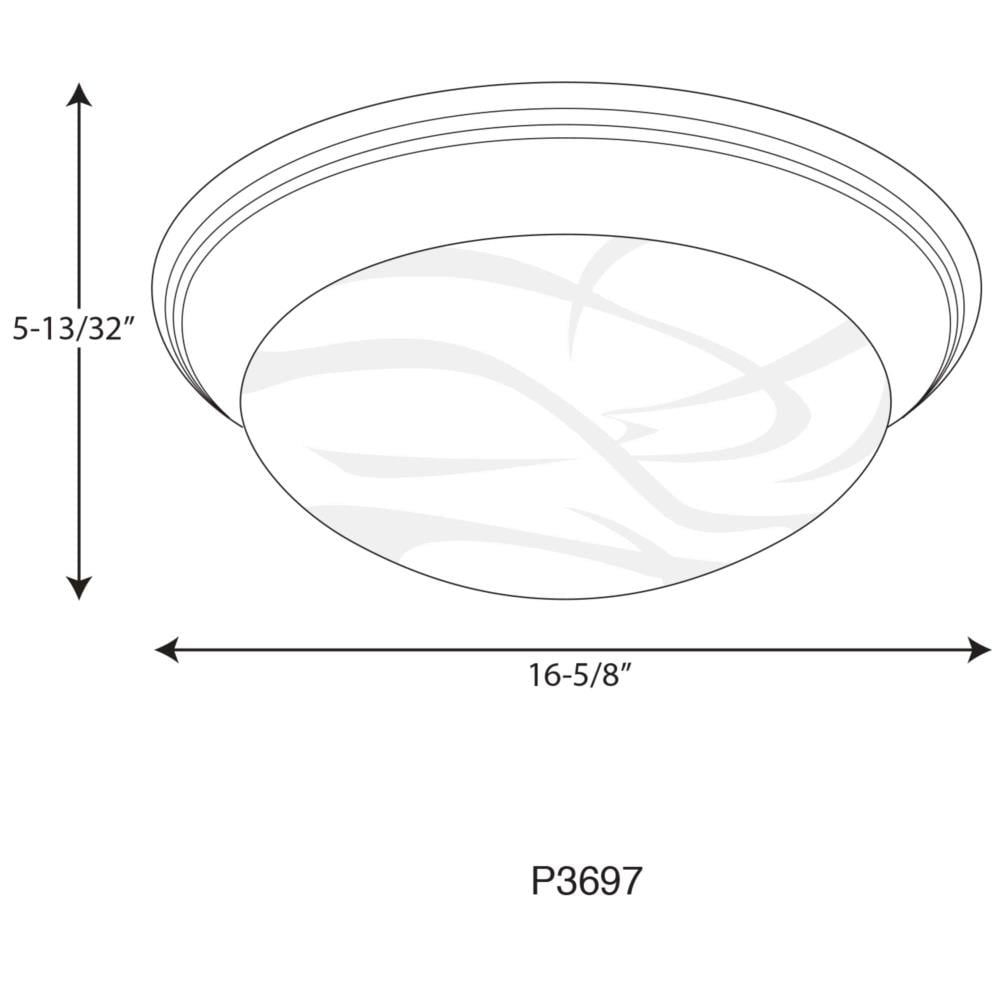 Brushed Nickel Alabaster Glass 3-Light Flush Mount Ceiling Fixture