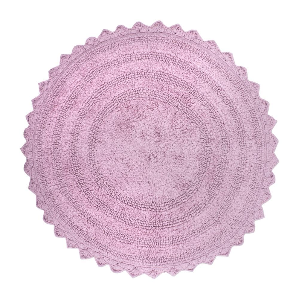 DII CAMZ37152 27.5-in x 27.5-in Mauve Cotton Bath Mat