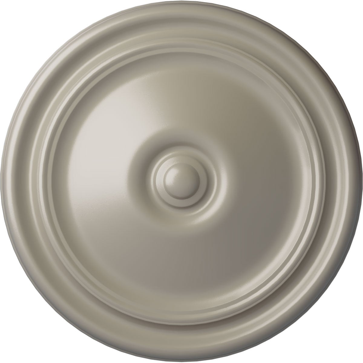 Ekena Millwork CM12REPWS Reece 12-in W x 12-in L Painted Pearl White Polyurethane Whole Ceiling Medallion