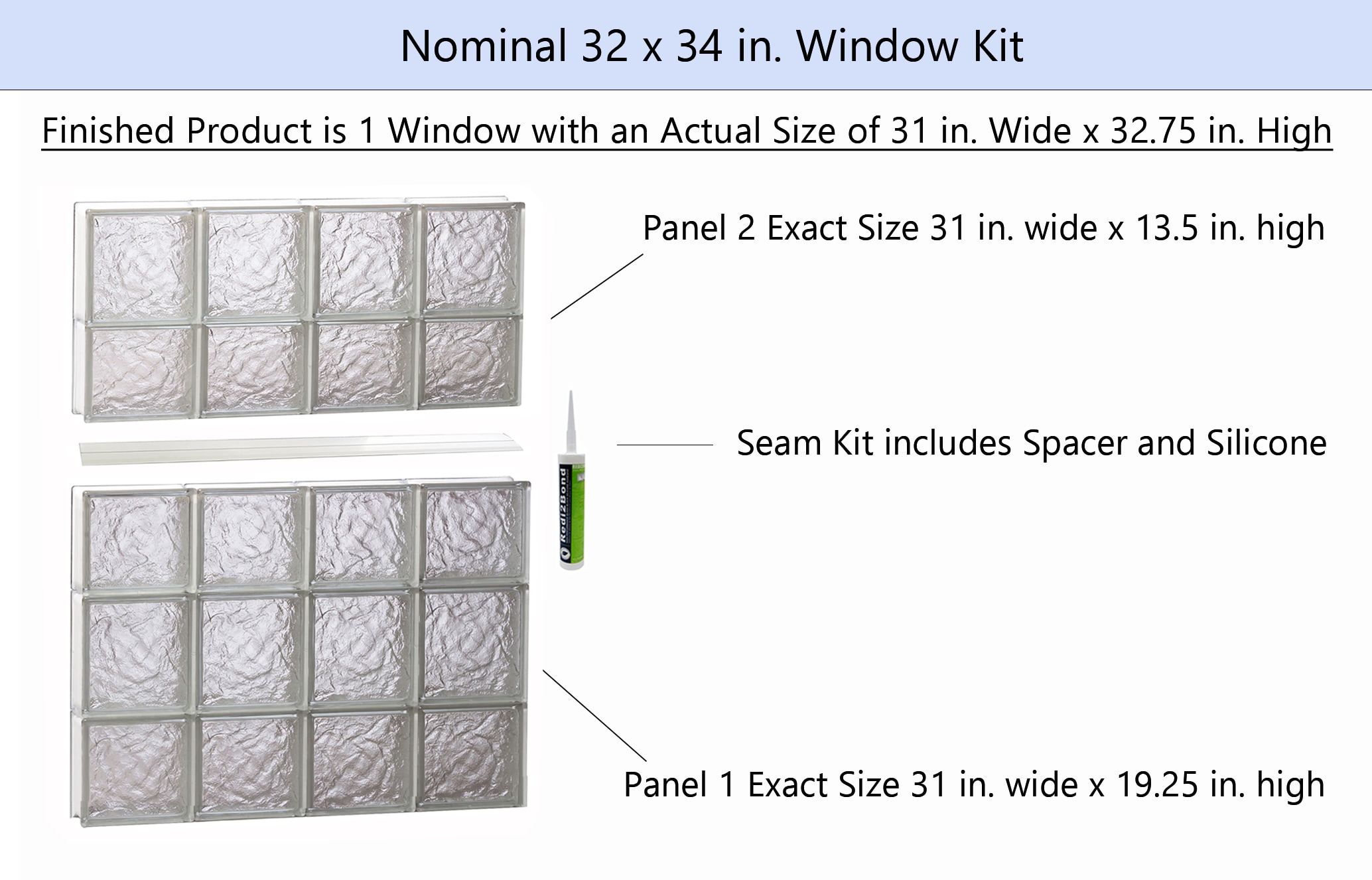 REDI2SET S3234IS Glass-Block-Windows - View #2