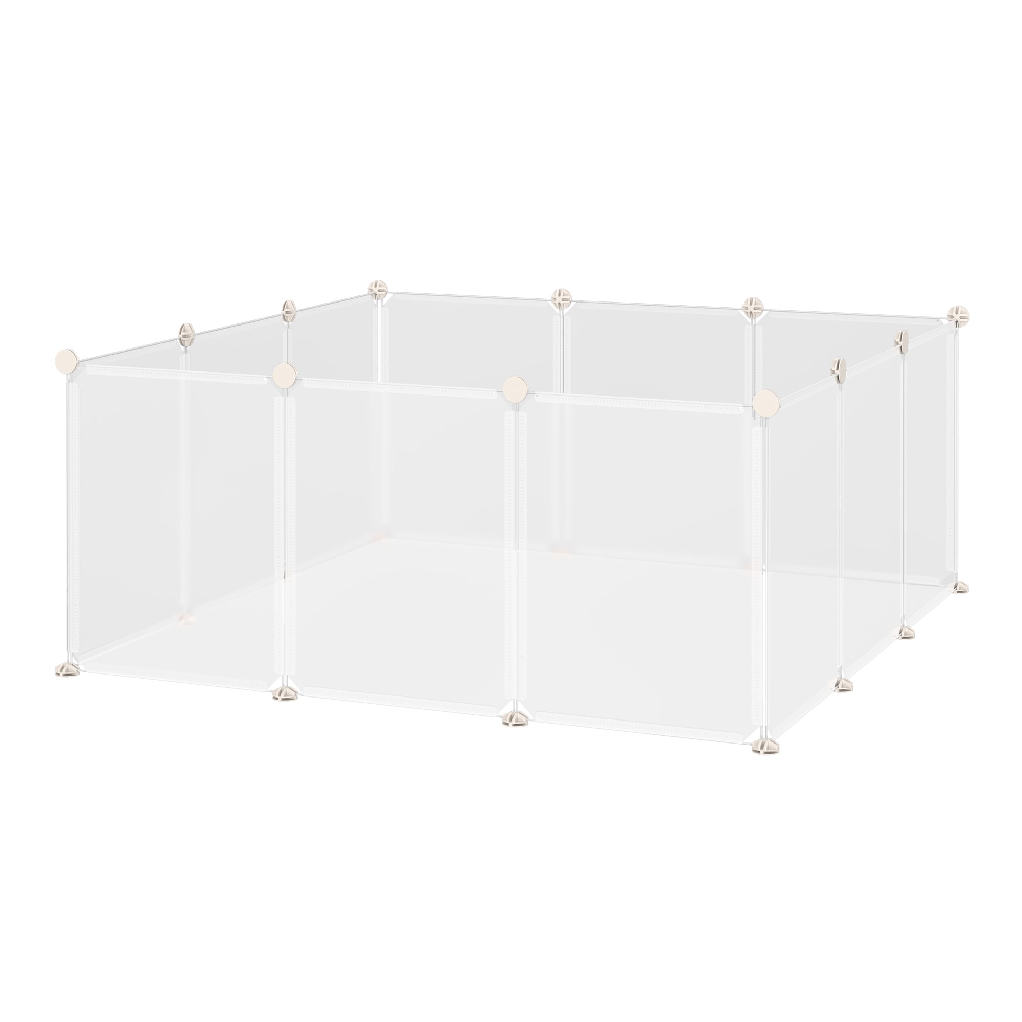 Siavonce XH66402 17.75-in H Freestanding Expandable White Metal Pet Gate