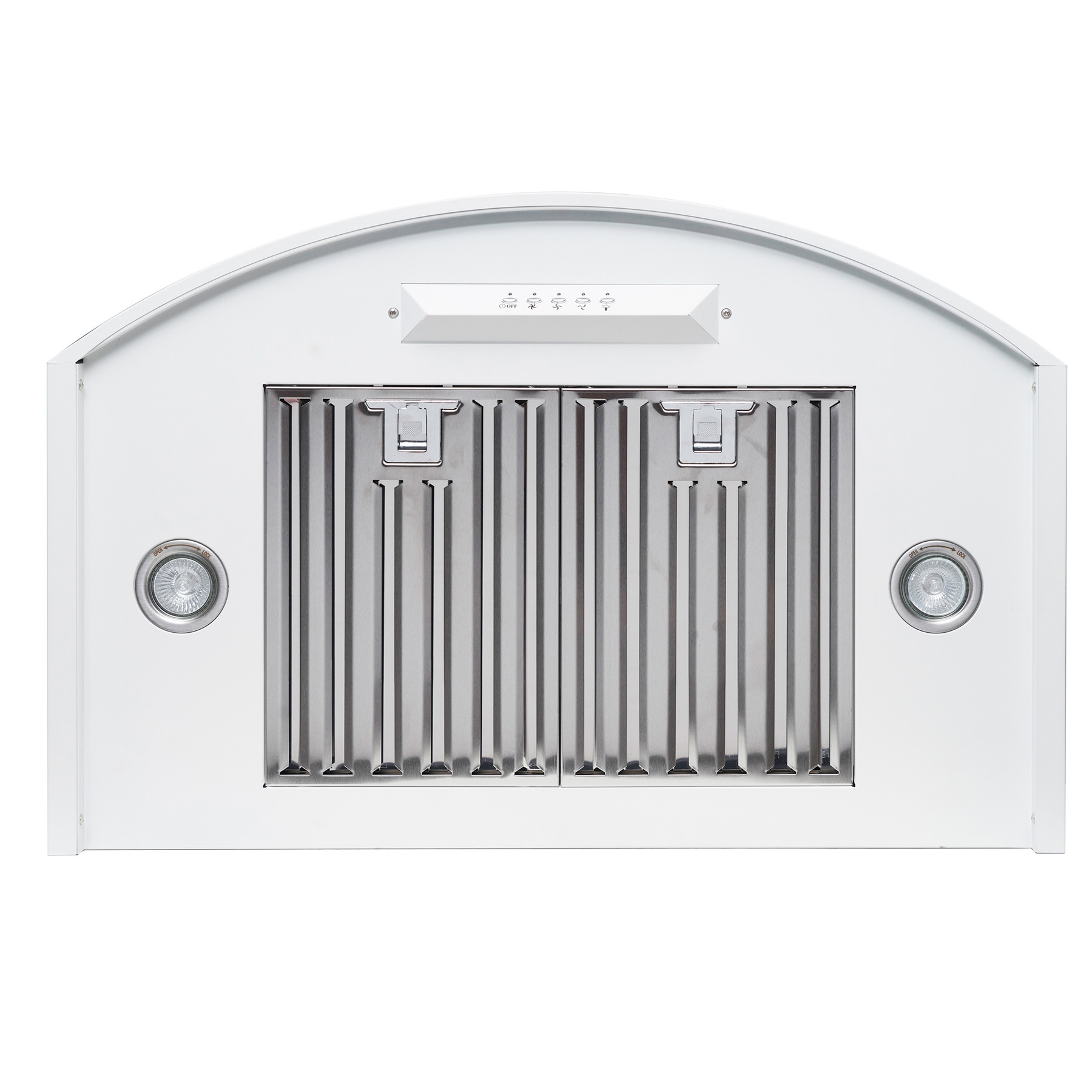 30-Inch White Painted Stainless Steel Convertible Wall Mount Range Hood