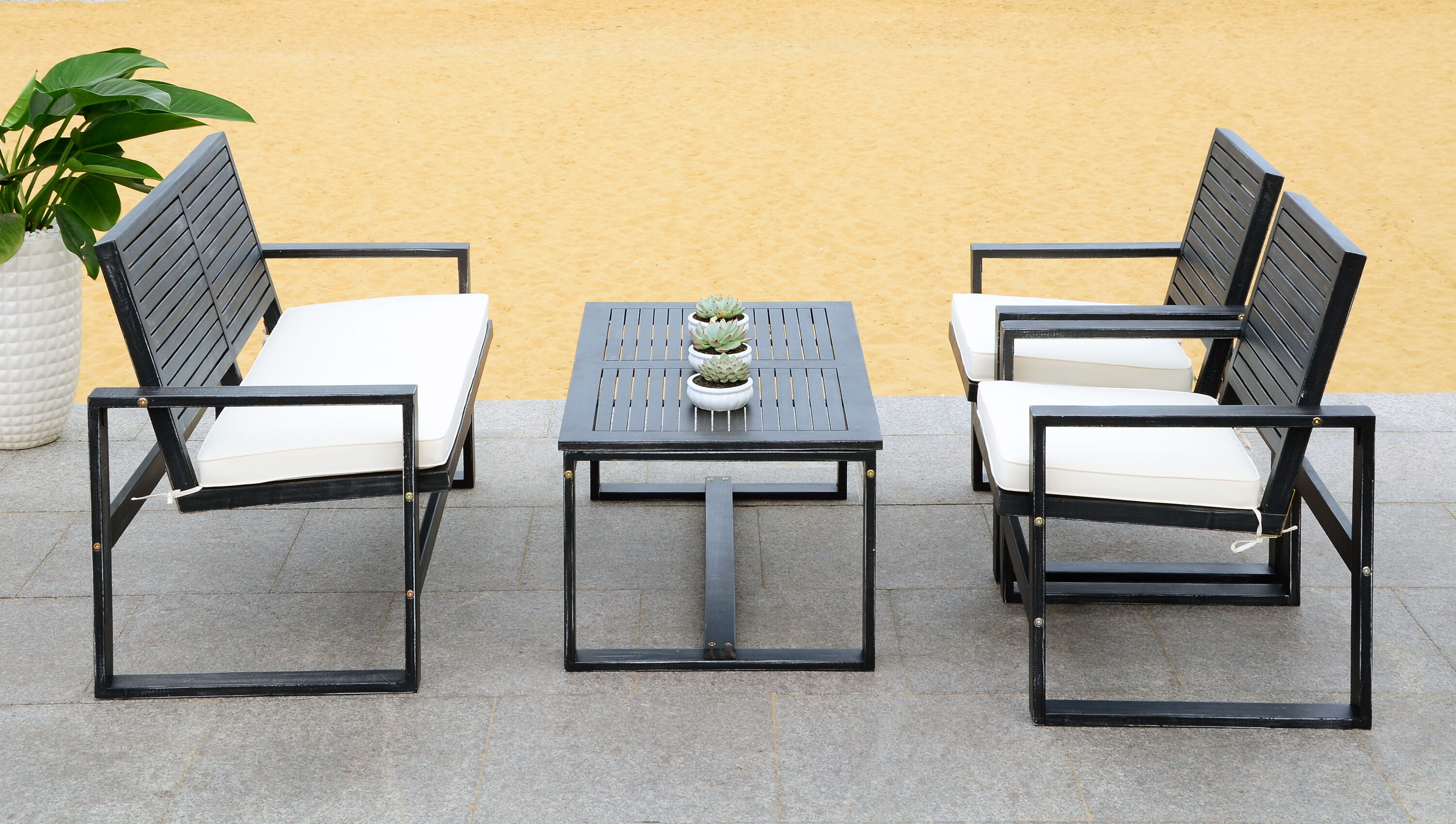 Safavieh FOX6007E Patio-Conversation-Sets - View #9
