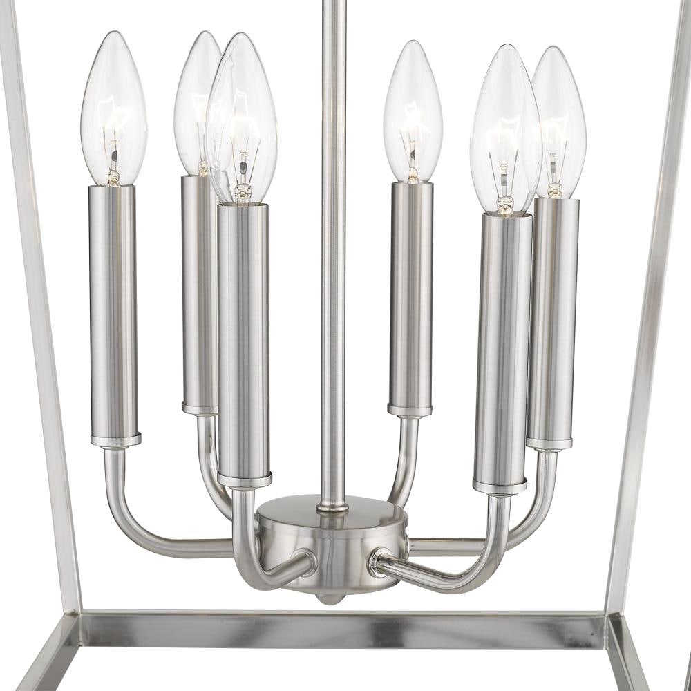 Kennedy Satin Nickel 6-Light Open Cage Chandelier