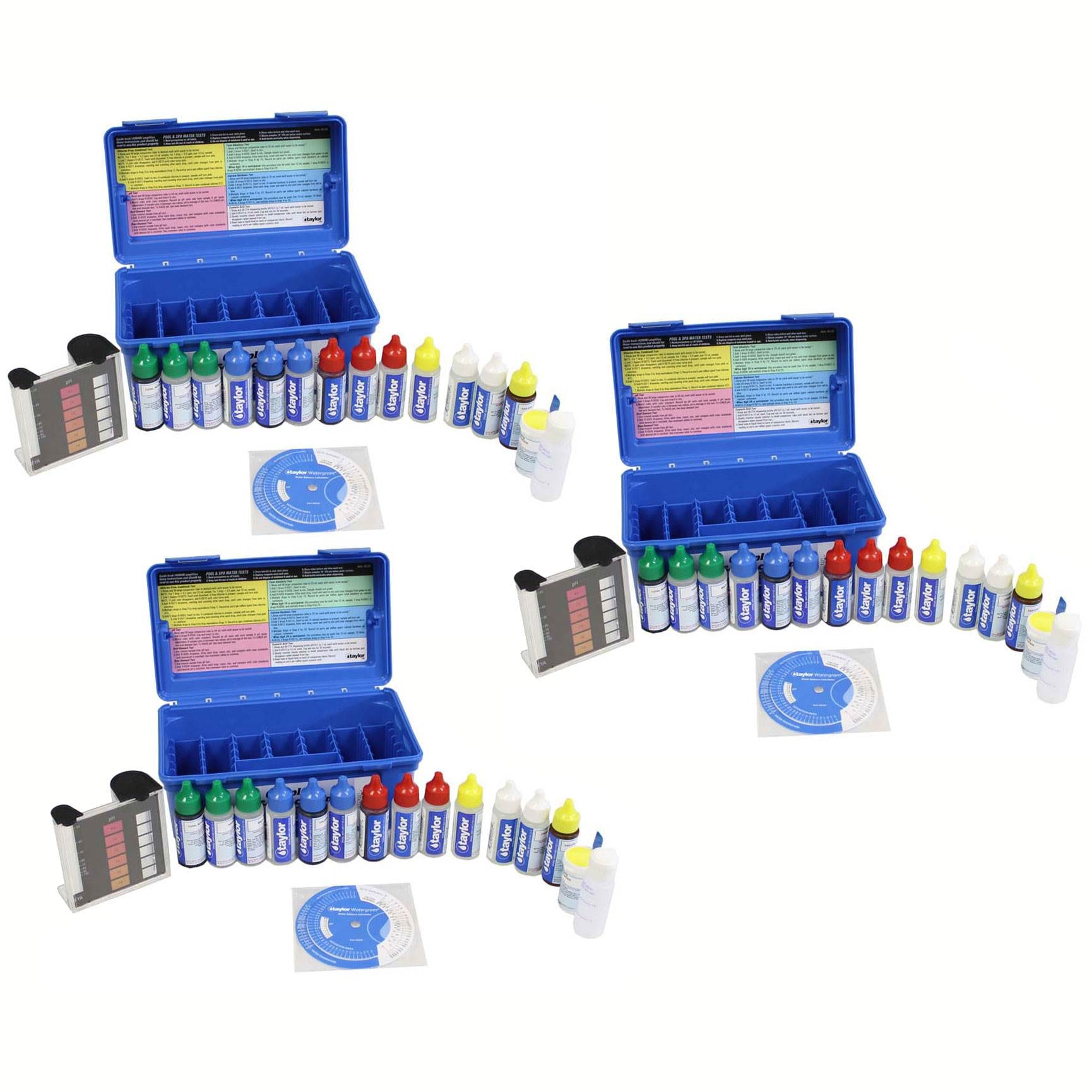 Taylor  K2006 Swimming Pool Water FAS-DPD Chlorine pH Alkaline Test Kit (3 Pack)