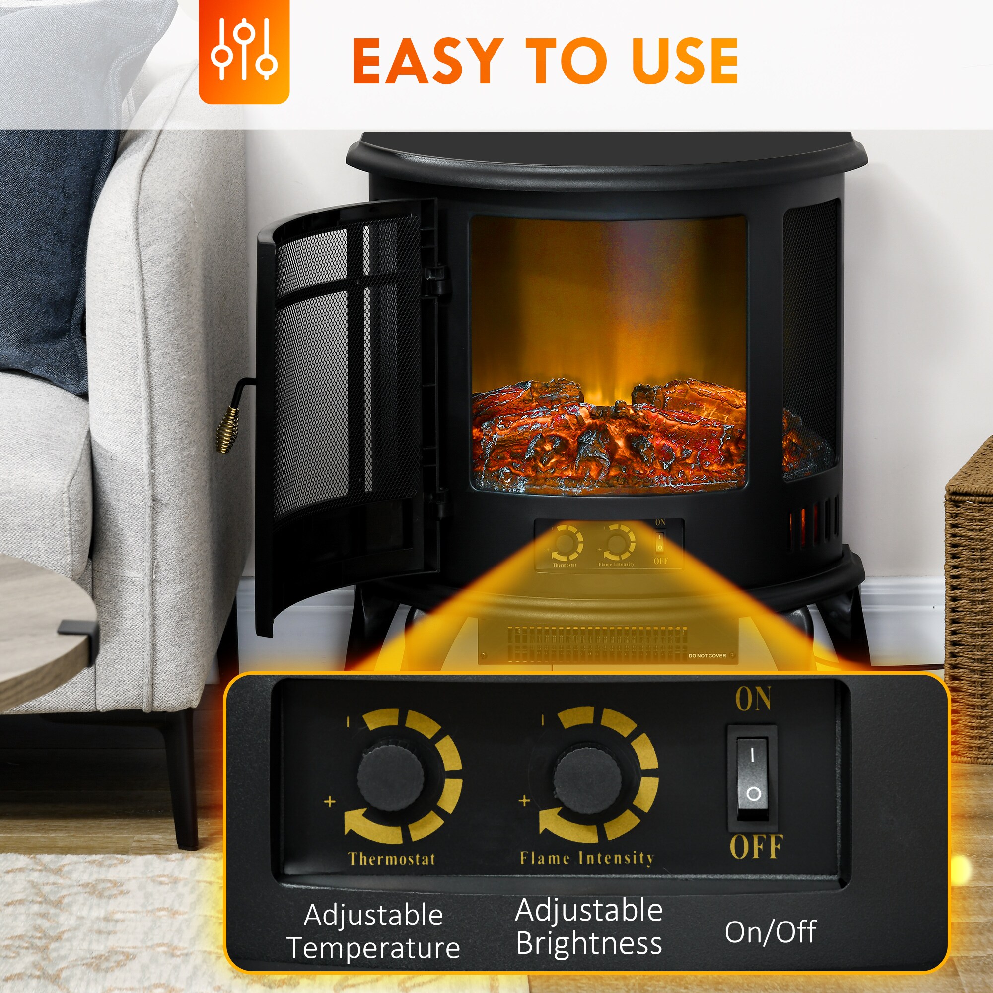 Kahomvis AOS-QP1092-096 Electric-Fireplaces - View #6