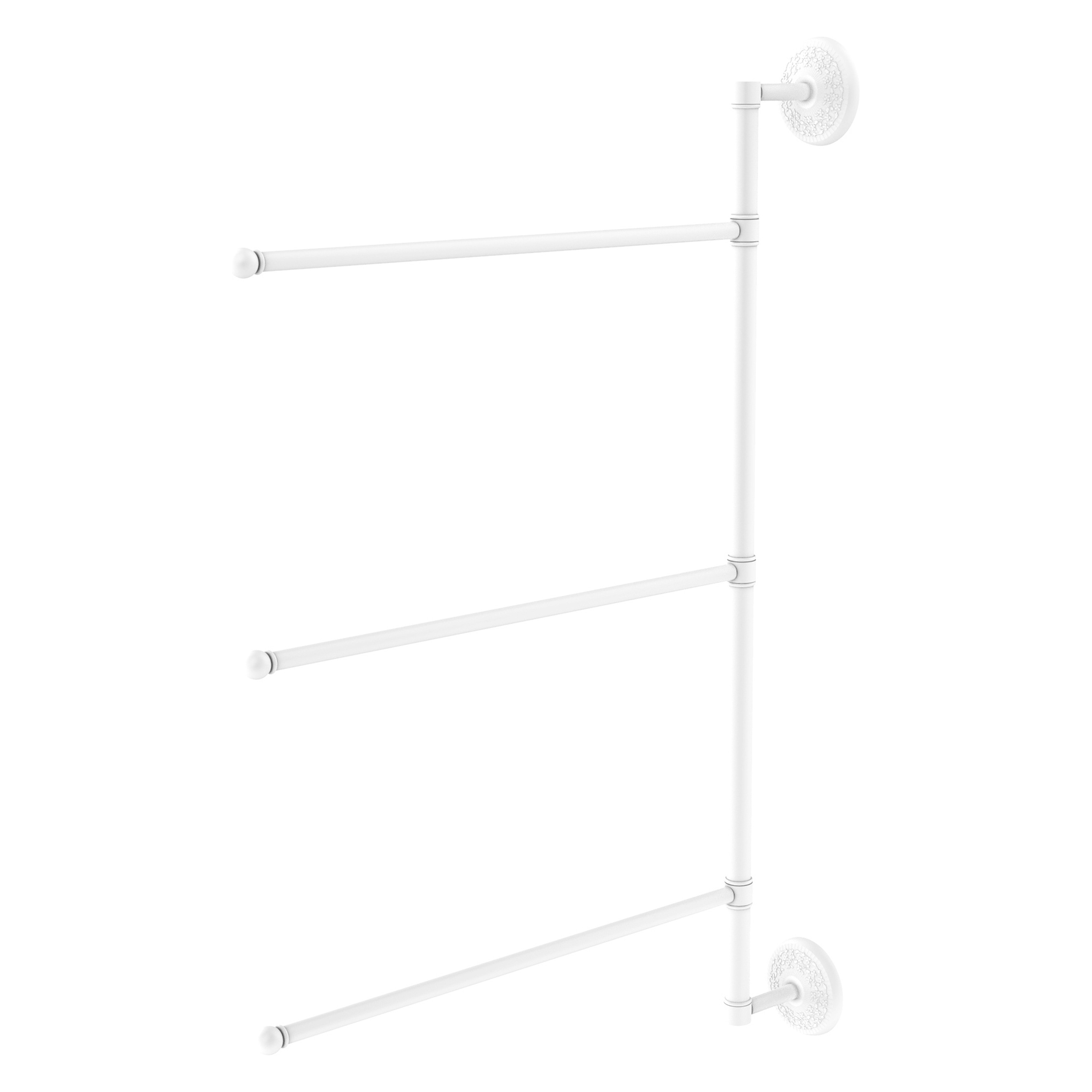 Allied Brass PMC-27/3/16/28-WHM Prestige Monte Carlo 28-in Matte White Wall mount Single Towel Bar