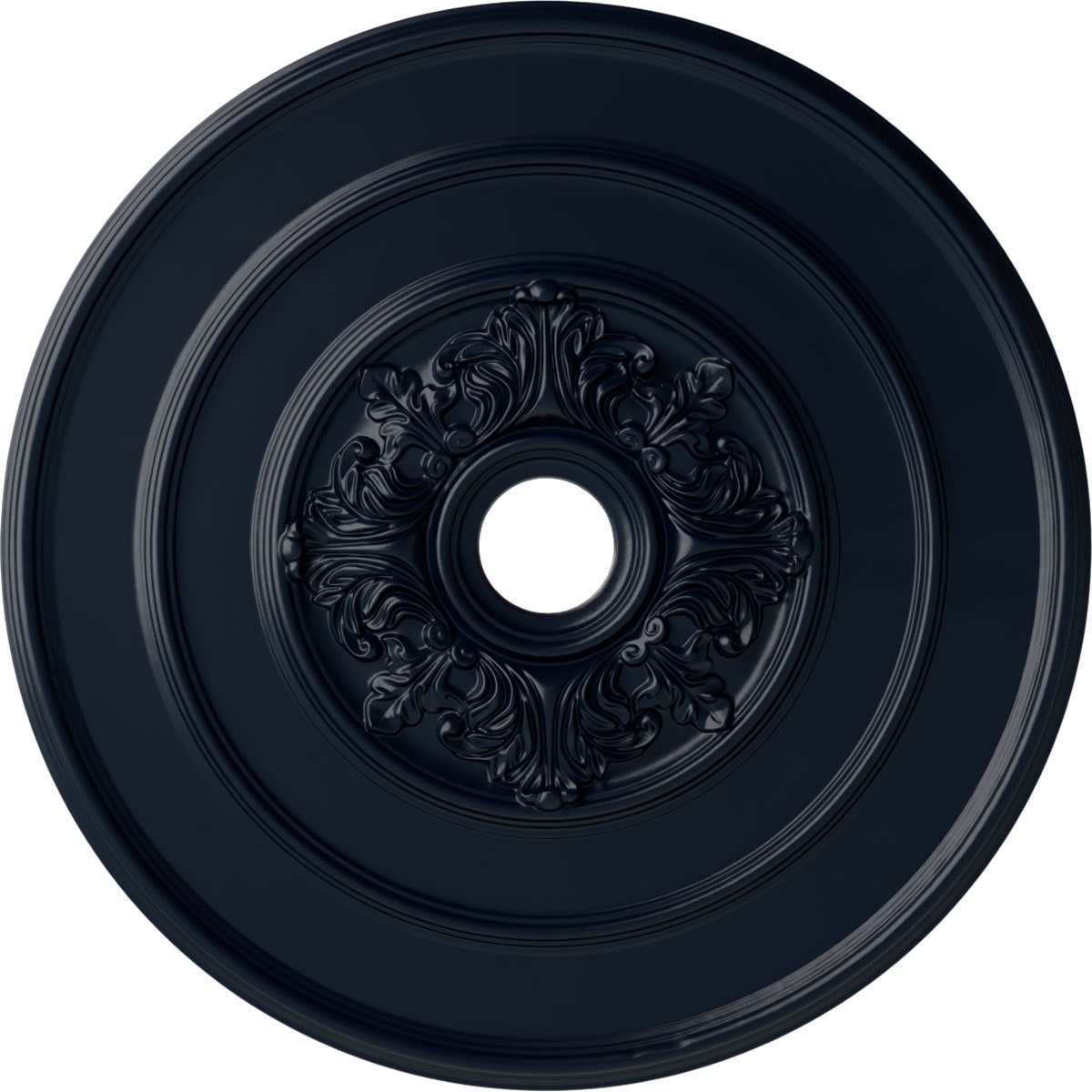 Ekena Millwork CM26TAMDF Traditional with Acanthus Leaves 26-in W x 26-in L Traditional Painted Midnight Dream Polyurethane Whole Ceiling Medallion