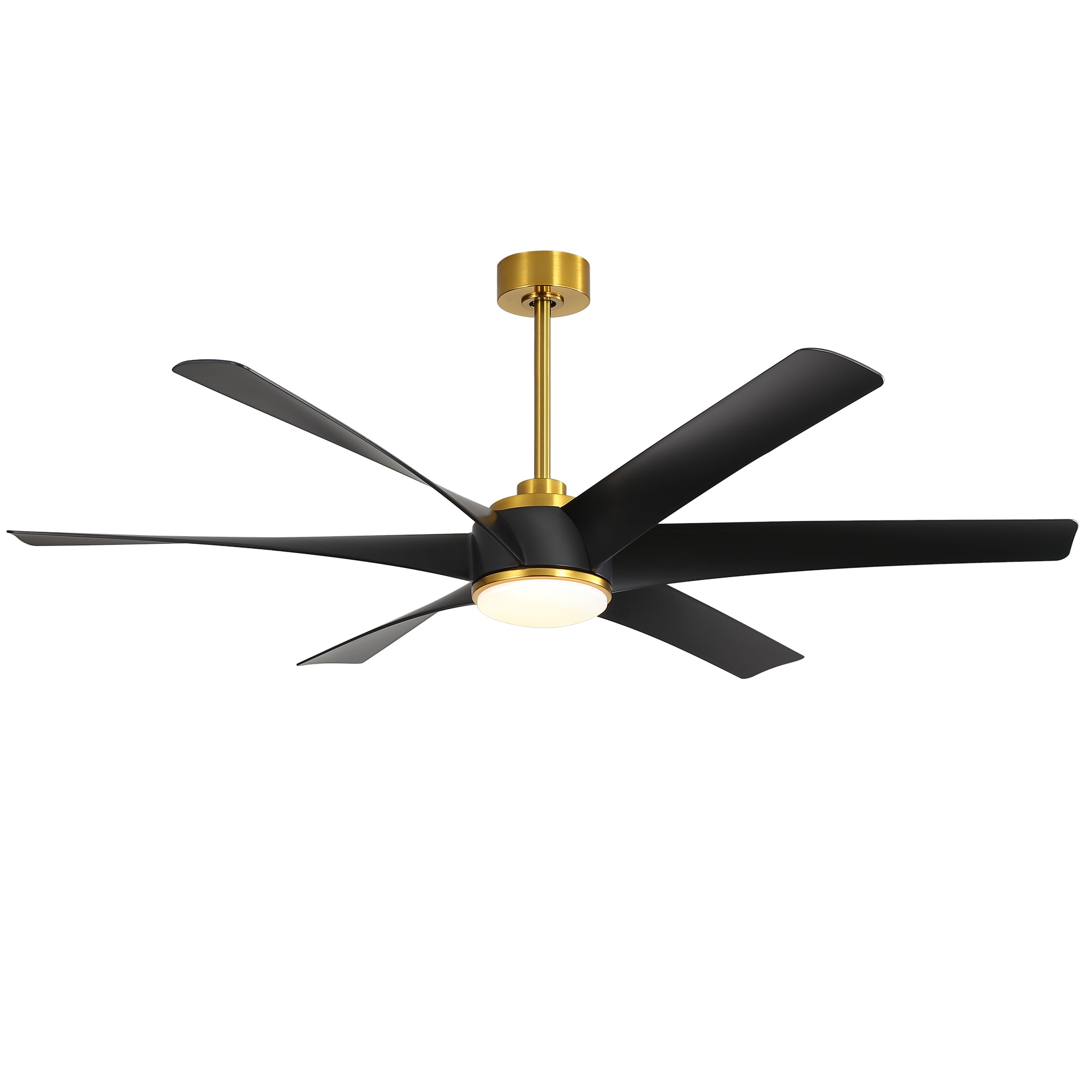 Breezary 65-in Gold Color-changing Indoor Ceiling Fan with Light and Remote  (6-Blade)