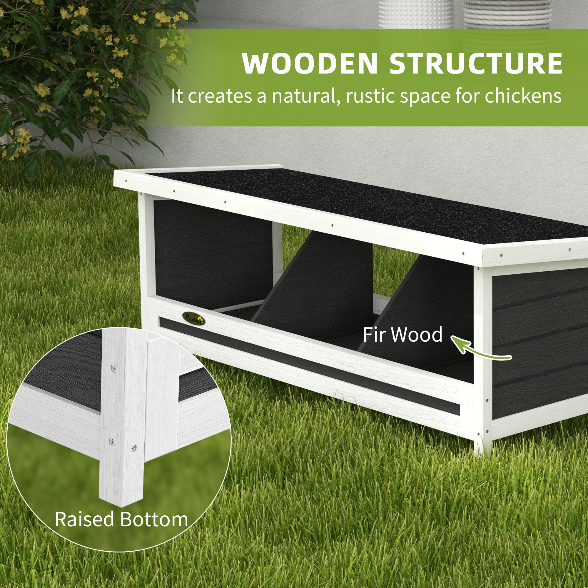 PawHut D51-403V01LG Chicken-Coops-Rabbit-Hutches - View #9