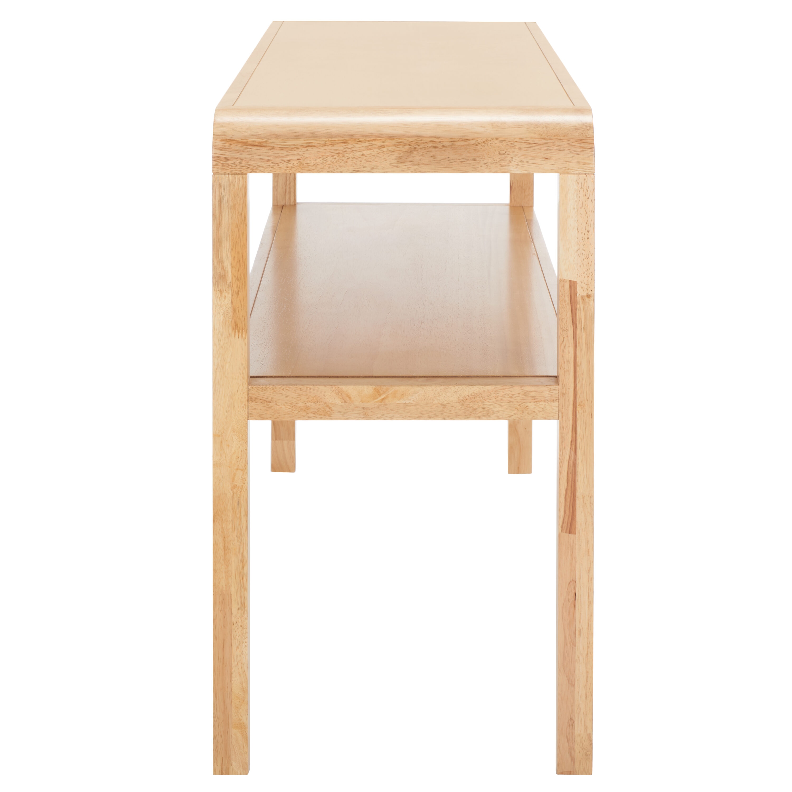 Omara Natural Solid Wood 53'' Modern 2-Tier Console Table