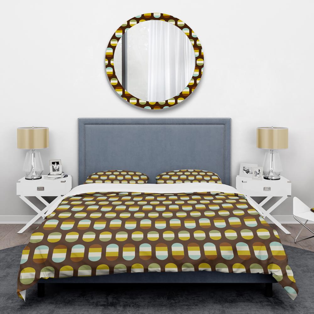 Designart BED24061-K 3 -Piece Yellow King Duvet cover Set