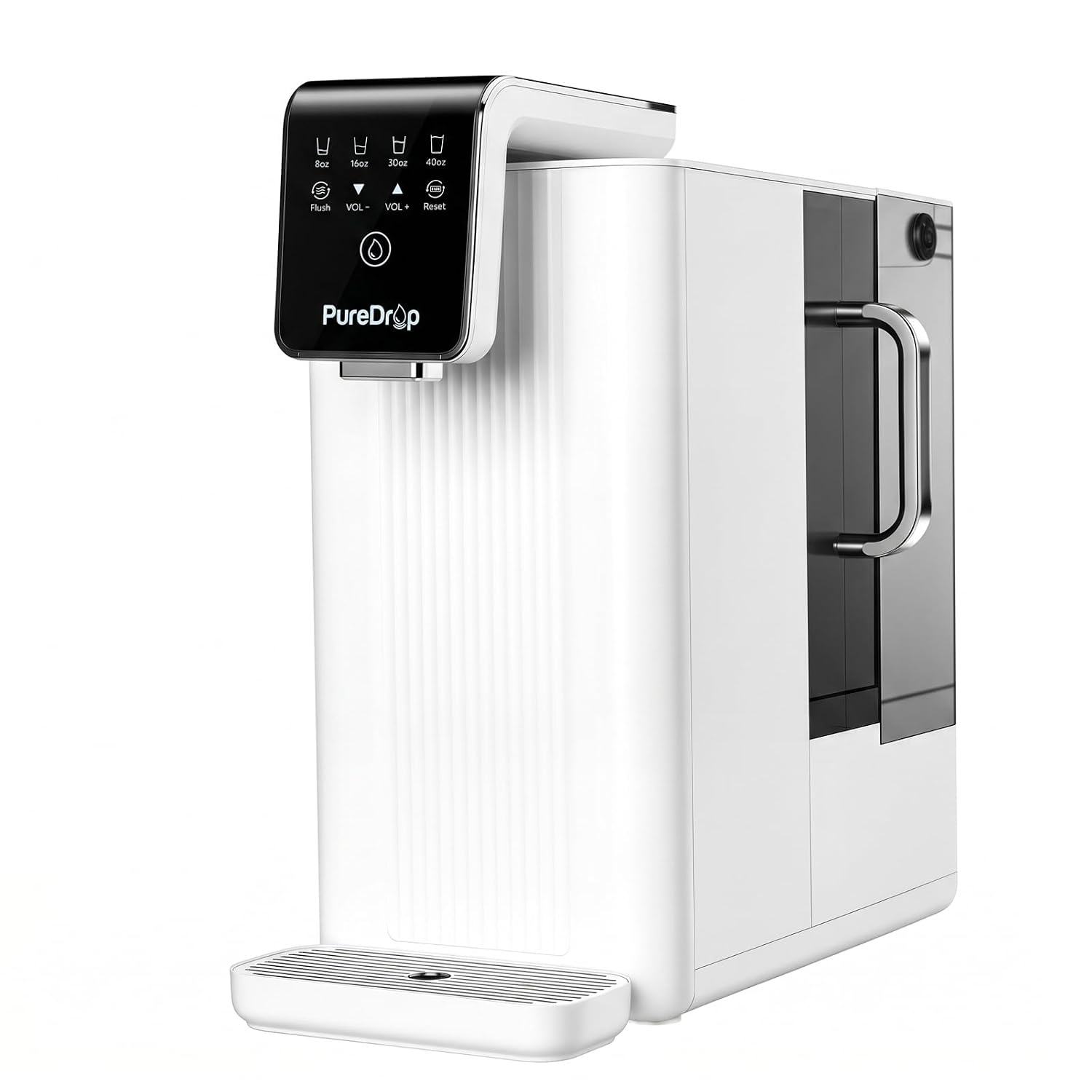 PureDrop PDR-100RCP Countertop RO Water Filter with Auto-Fill Pitcher Membrane White Counter top filter