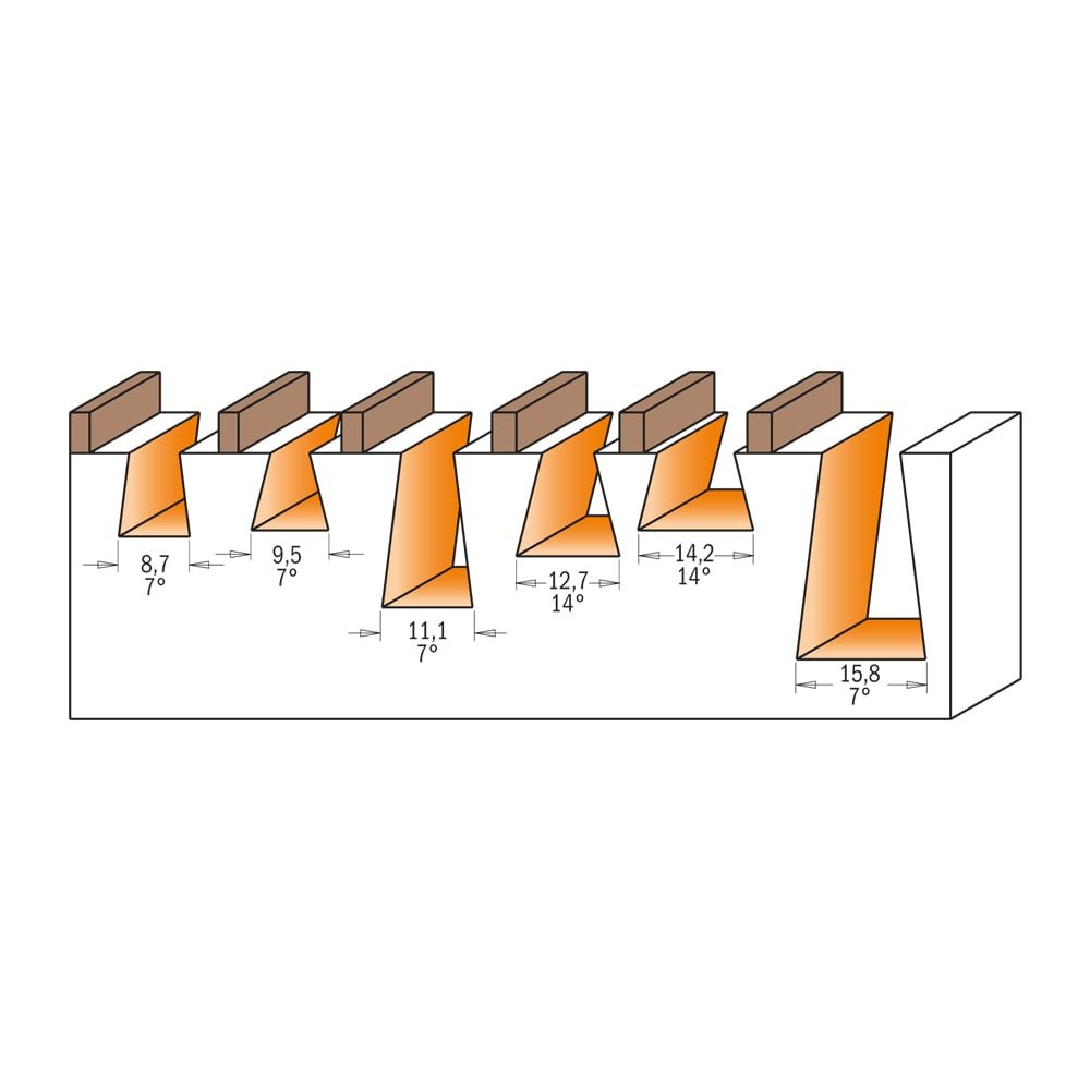 CMT 818.098.11B Cabinetry-Joinery-Router-Bits - View #3