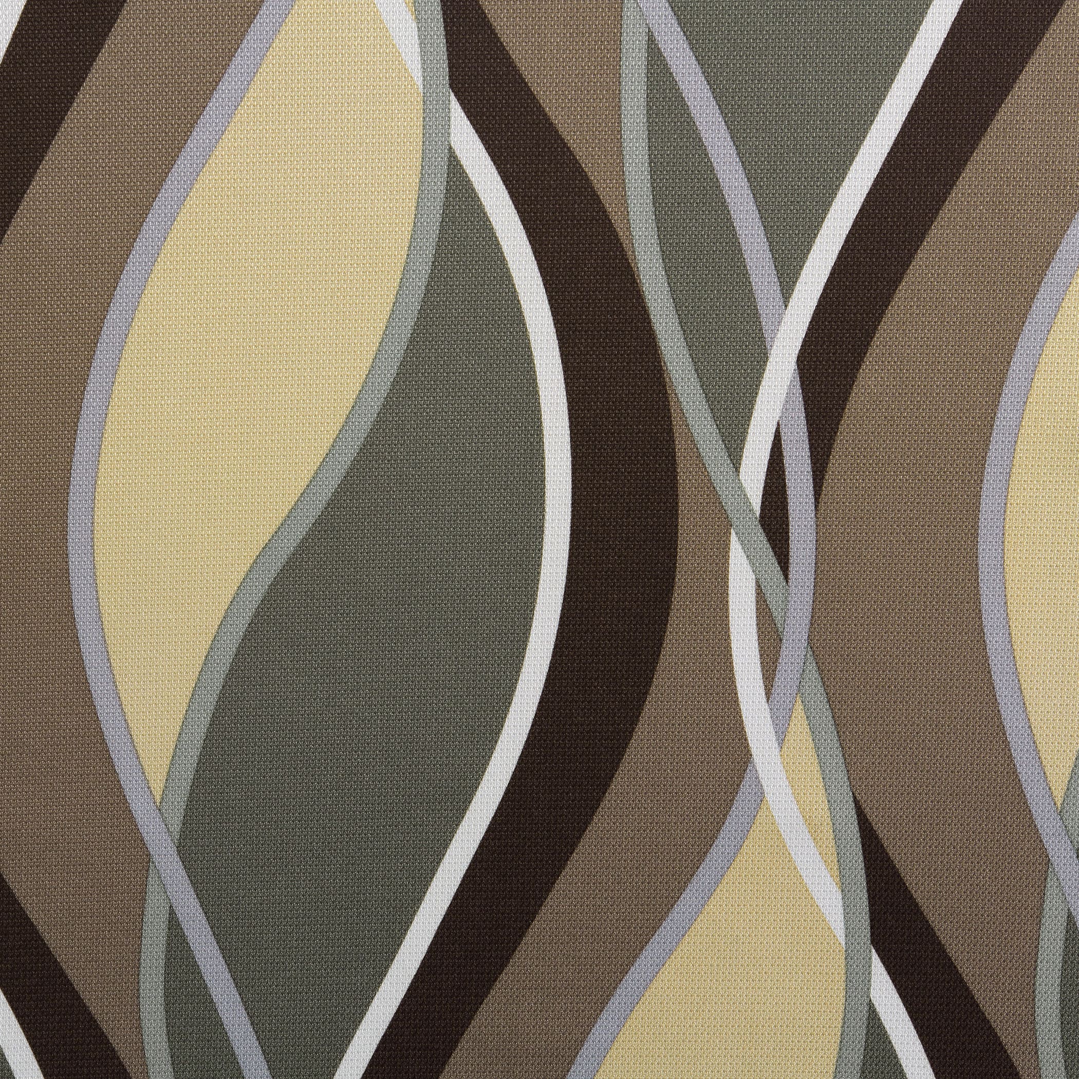 Spruce Green Wave Print Light-Filtering Grommet Curtain Panel 48" x 84"