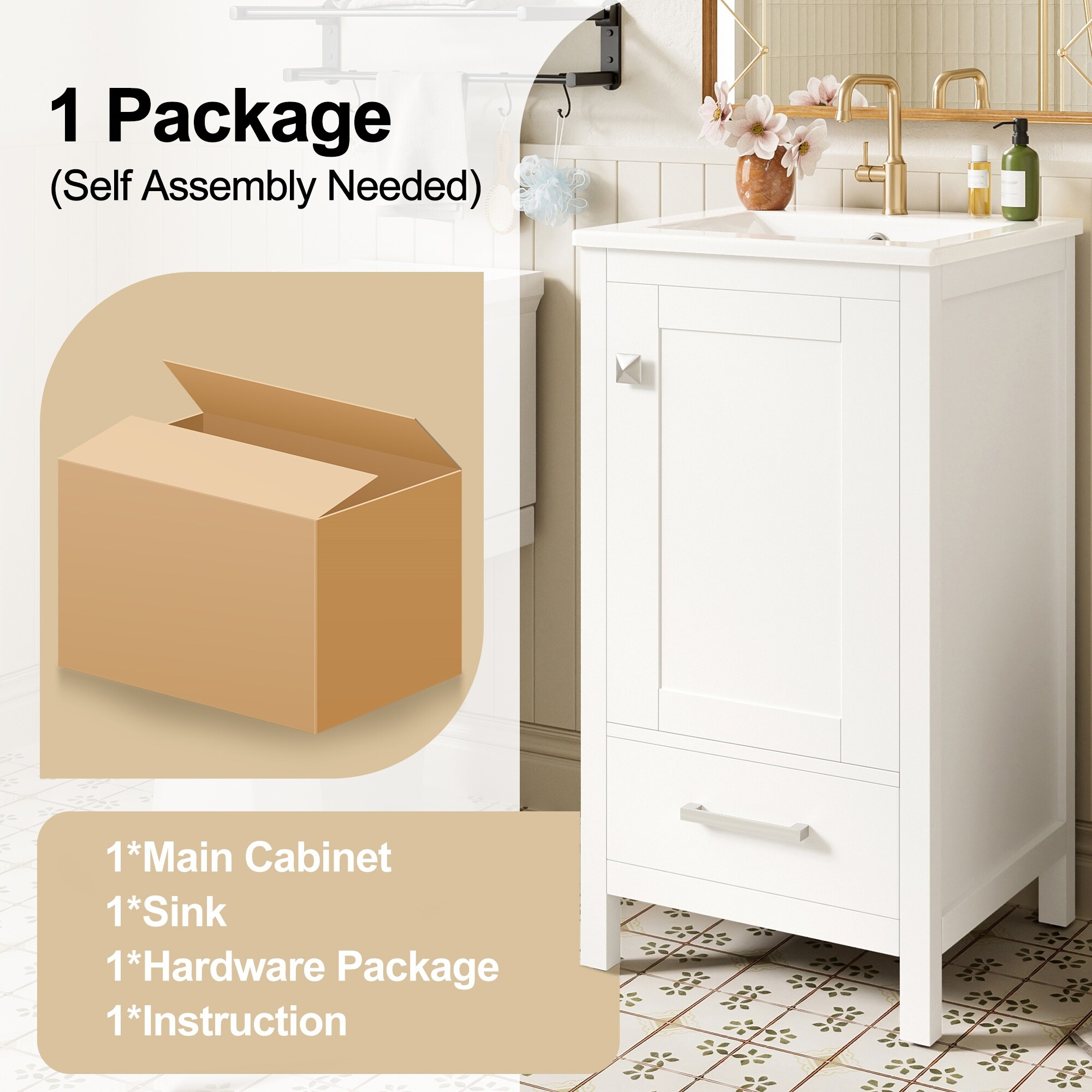 Homy Casa BVQQ-W18-WH Bath-Vanity-Combo - View #10
