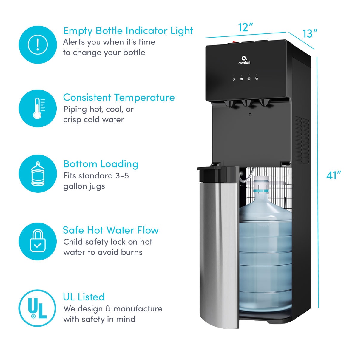 Premium PWC216T Water Dispenser Bottom Loading