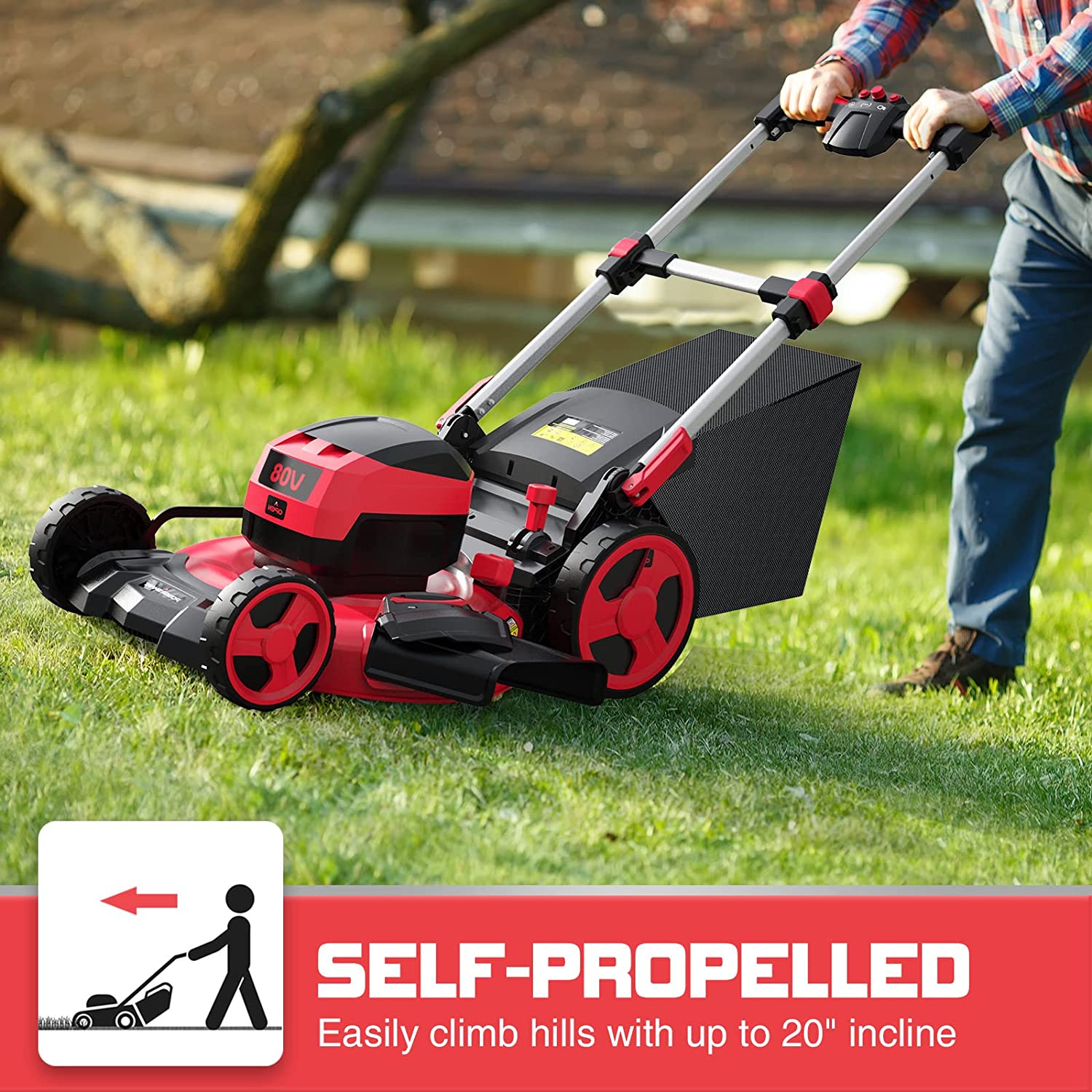 PowerSmart PS76822SRB Cordless-Elec-Push-Mowers - View #6