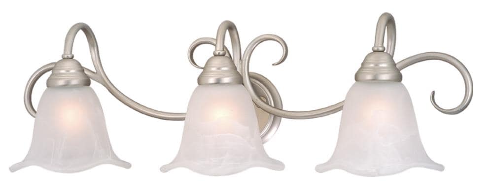 Cascadia BL-VLD003BN Bella 28.25-in 3 -Light Brushed Nickel Traditional Vanity light