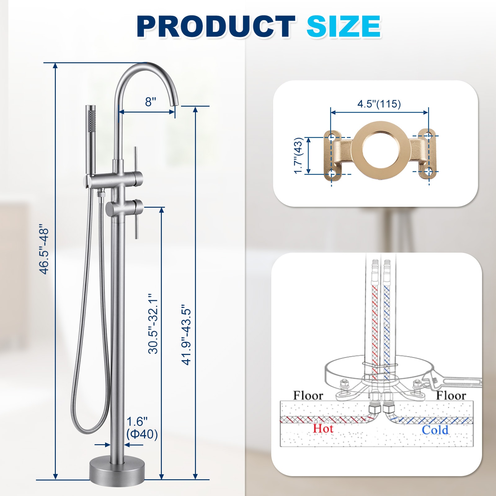 WOWOW 3081000-LW Roman-Tub-Faucets - View #8