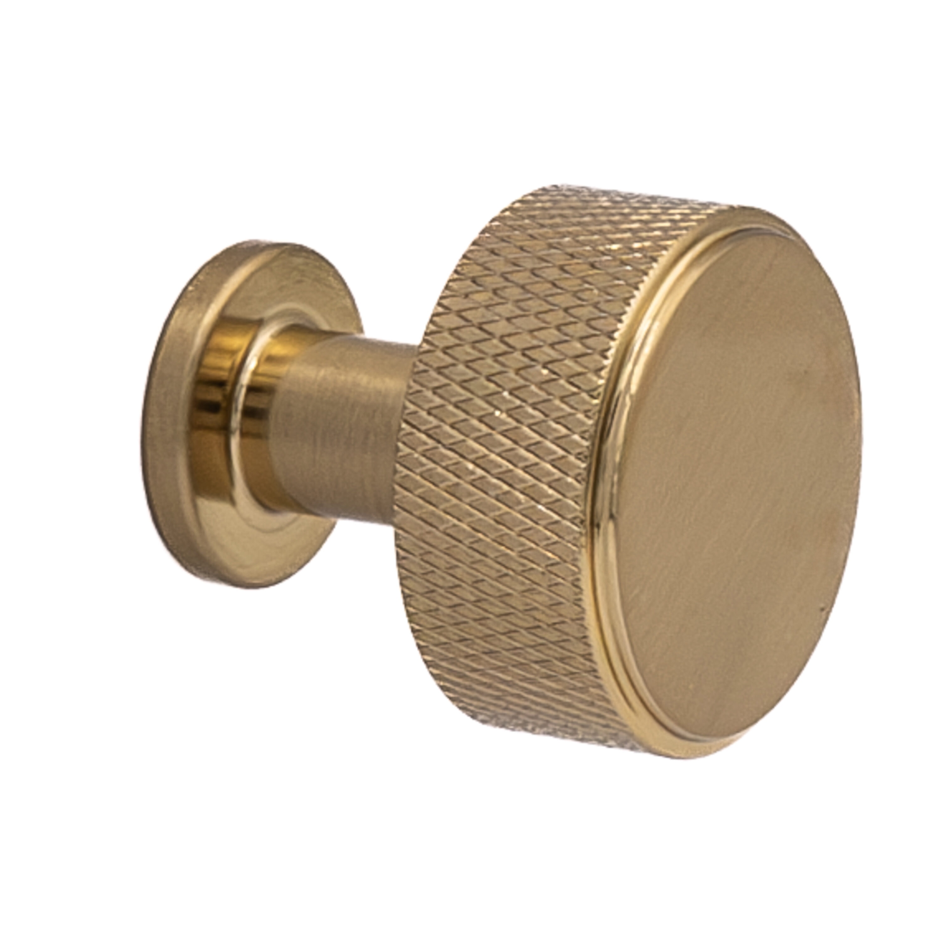 Sumner Street Home Hardware RL063309 Kent Knurled 1-1/8-in Satin Brass Round Industrial Cabinet Knob
