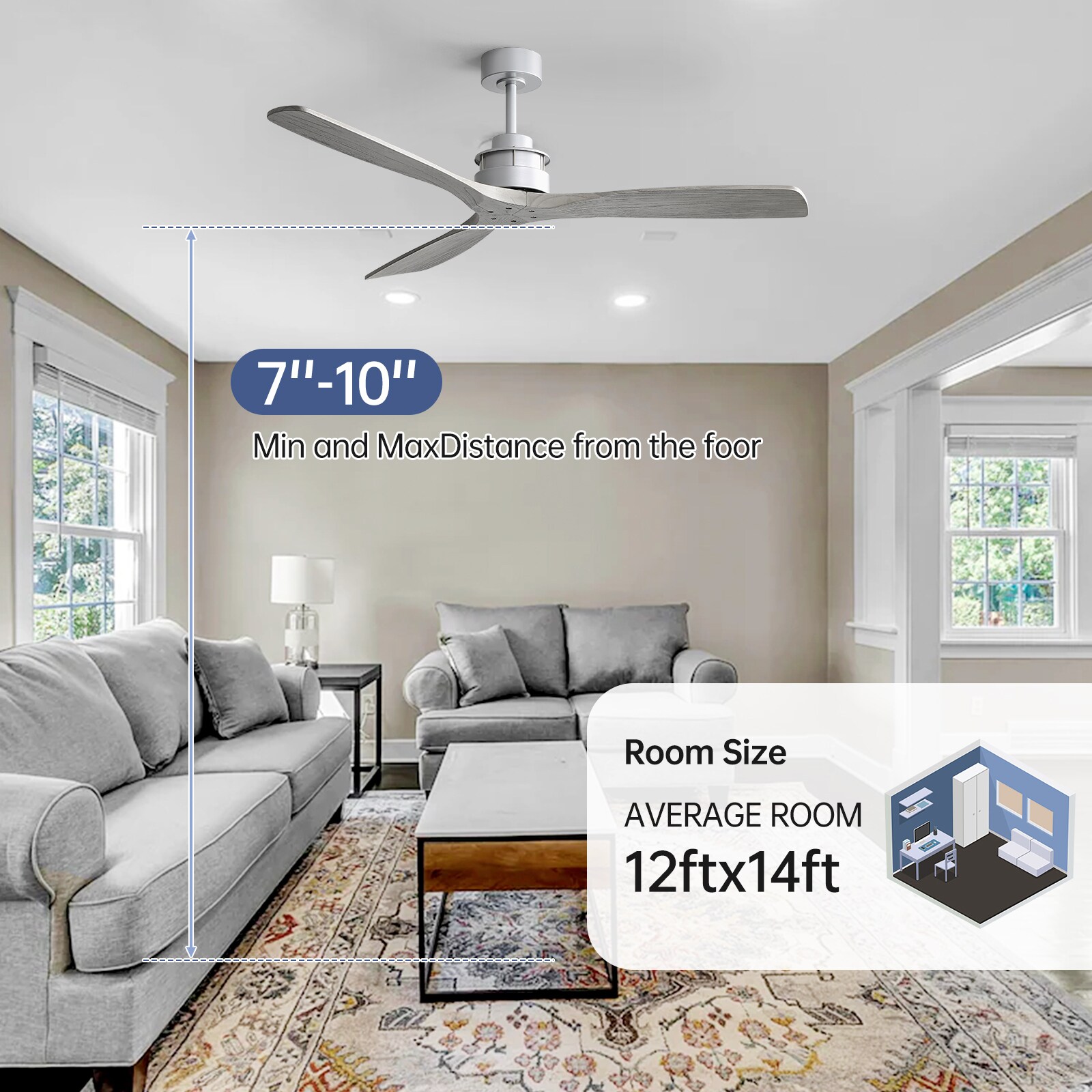 Sofucor LW-6005-1-SL-DC-WD Ceiling-Fans - View #9