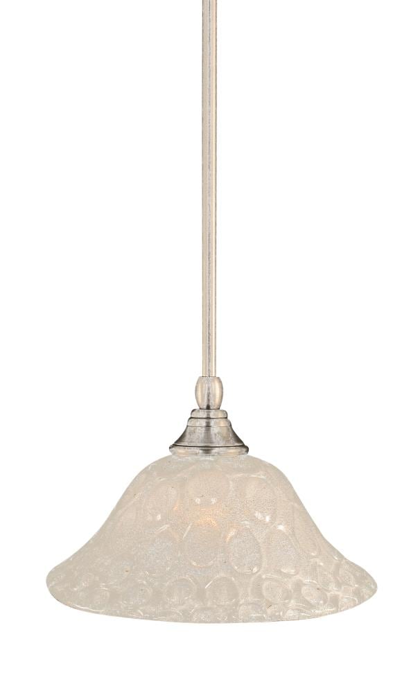  LWTK003003 Brooster Brushed Nickel Transitional Textured Glass Bowl Mini Hanging Pendant Light