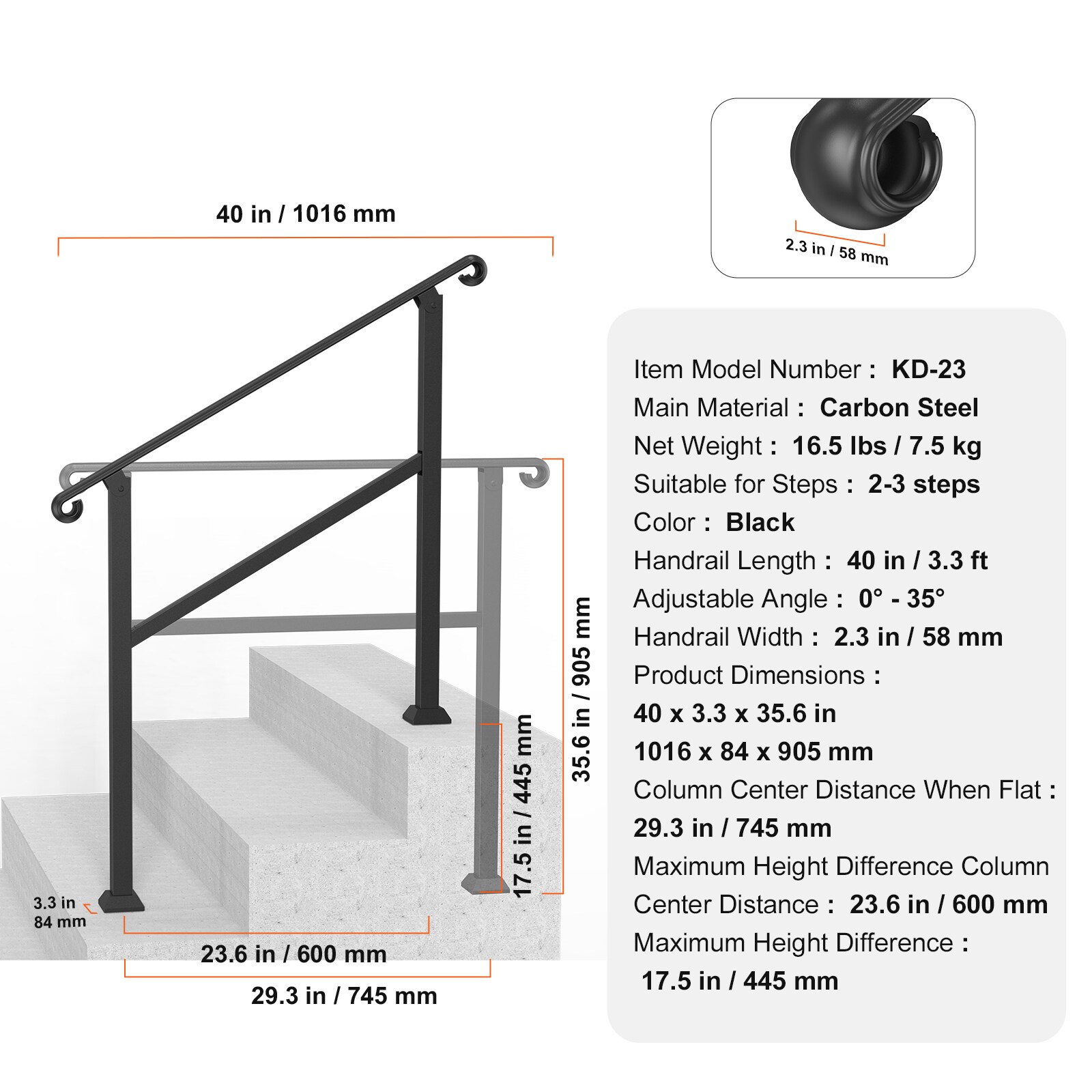 VEVOR SCKDJSLZFSHS05987V0 railings - View #8