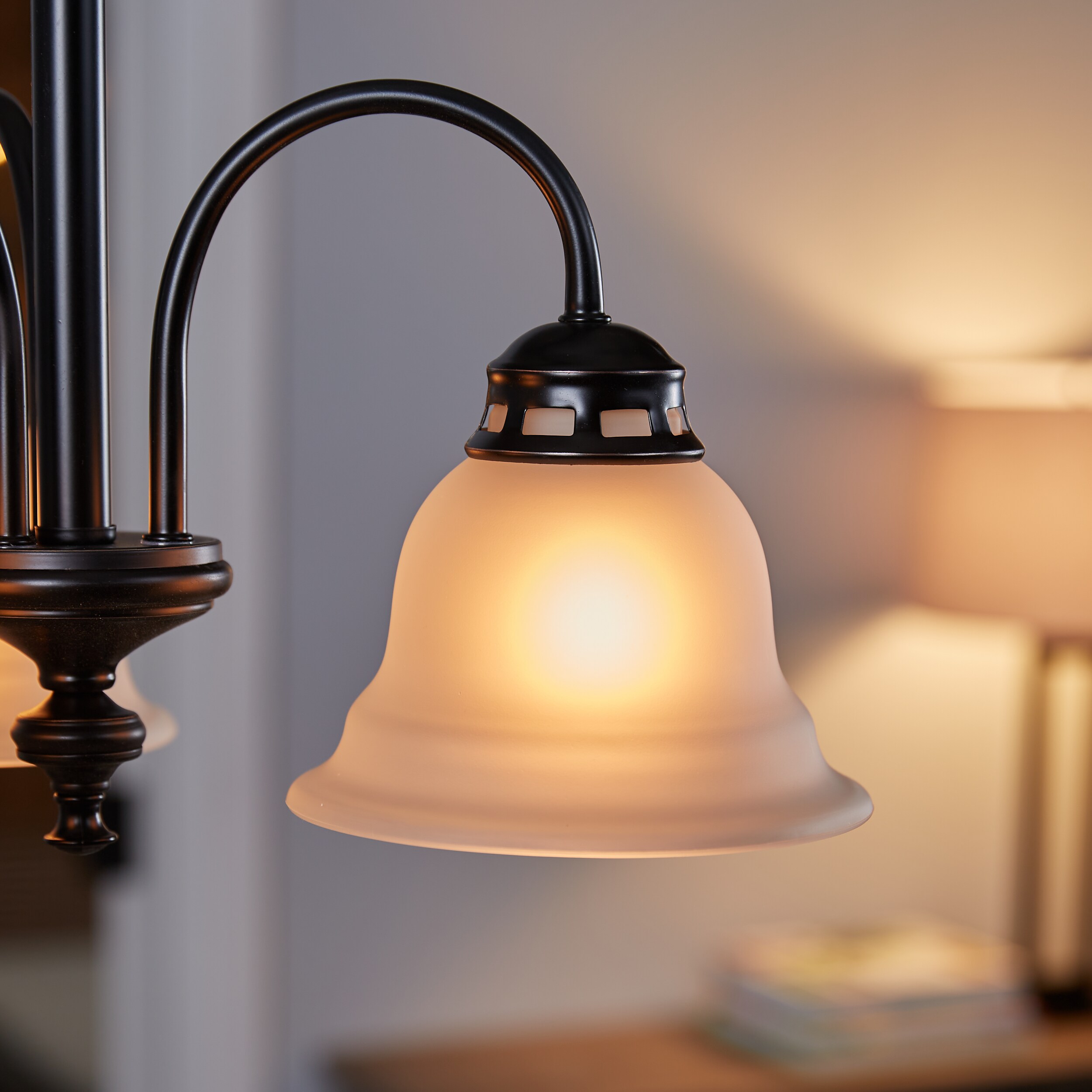 Project Source Fallsbrook 3-Light Oil-Rubbed Bronze Traditional LED Dry rated Chandelier