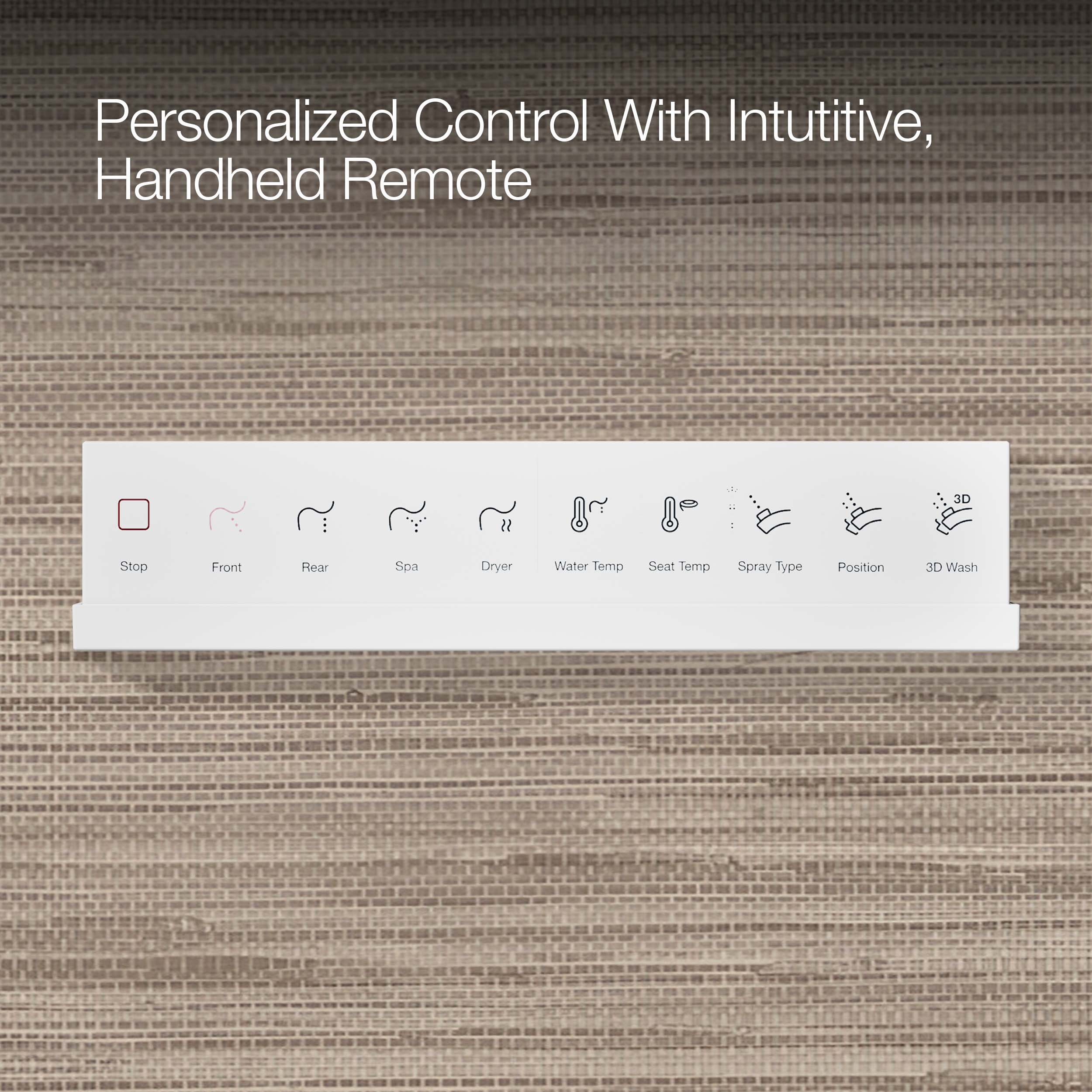 White Round Heated Bidet Toilet Seat with Remote Control