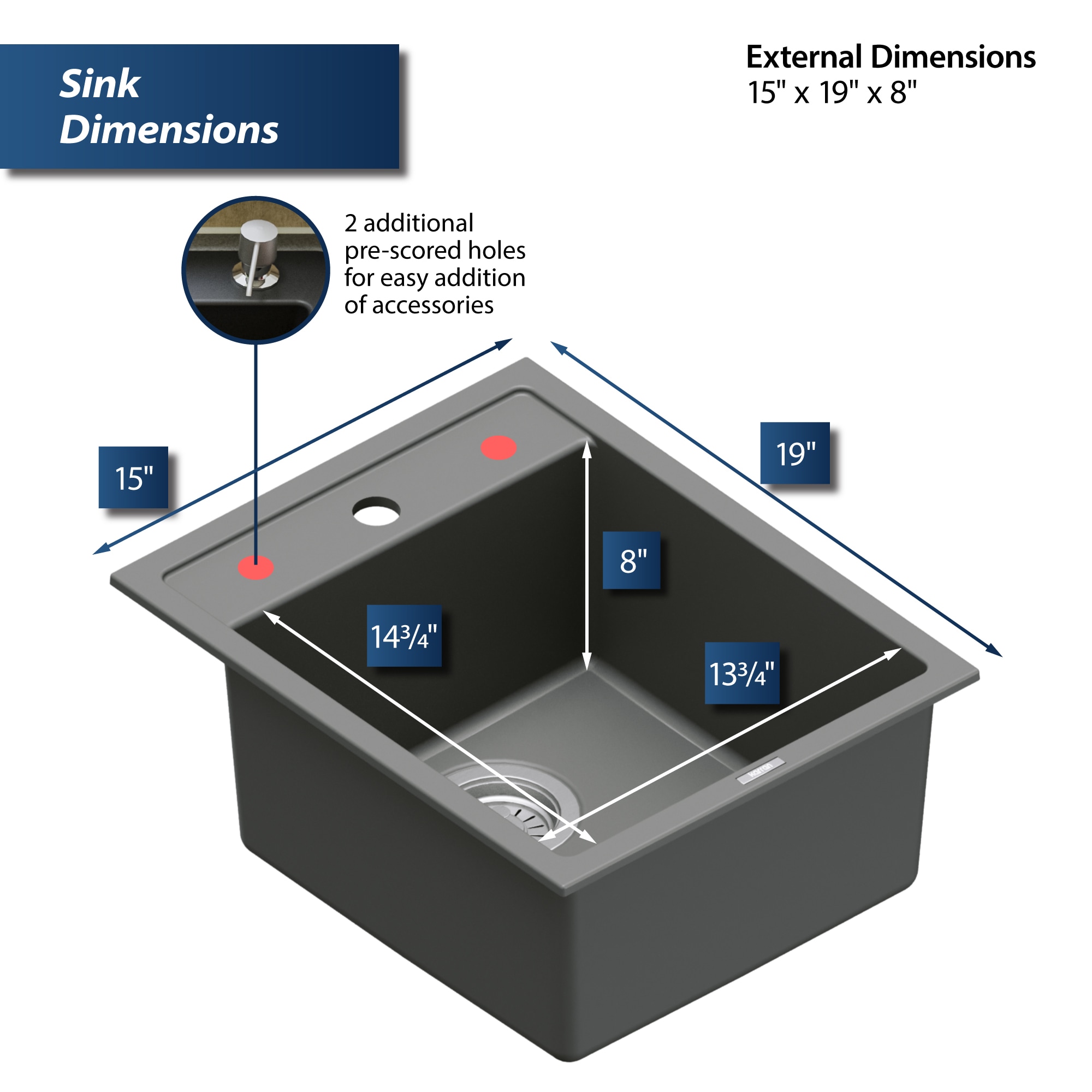 Karran QT-825-GR Bar-Prep-Sinks - View #6
