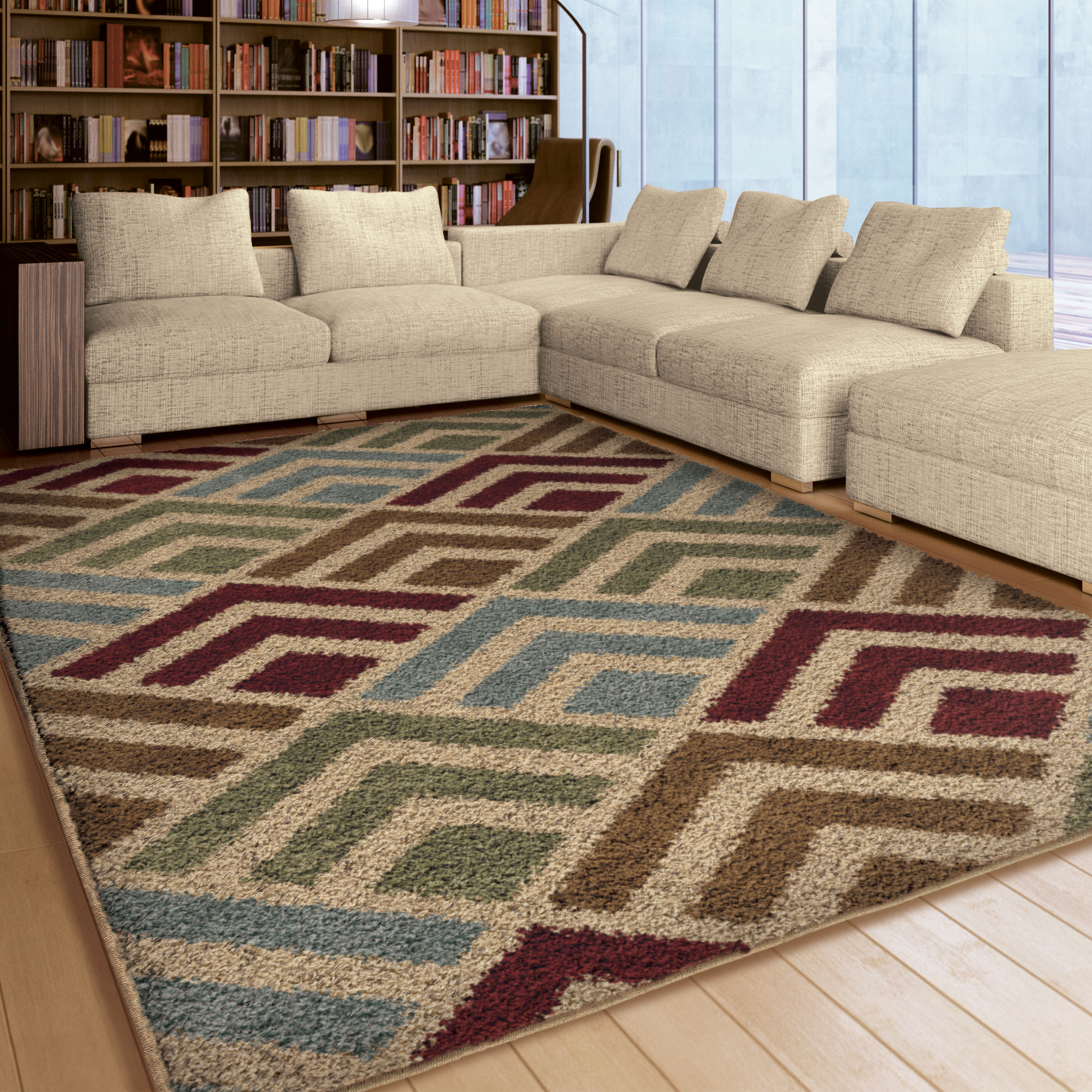 Orian Rugs Natica 5 X 8 Indoor Geometric Mid Century Modern Area Rug At 