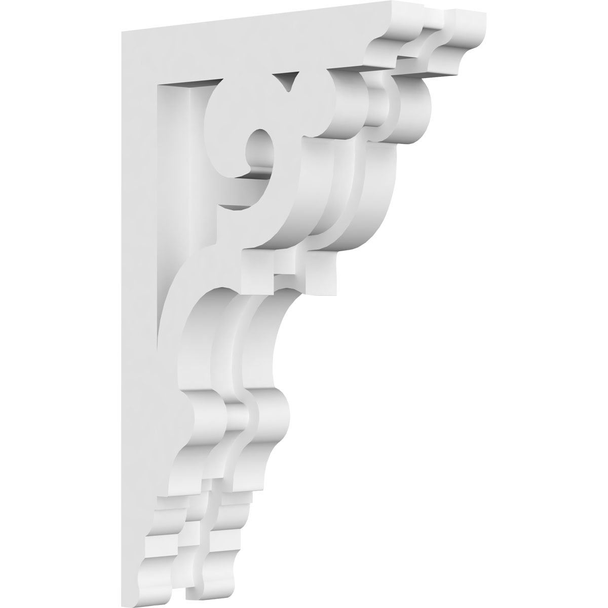 Ekena Millwork CORP01X05X08PR 1.875-in x 5-in x 8-in Preston Unfinished White PVC Paintable Corbel