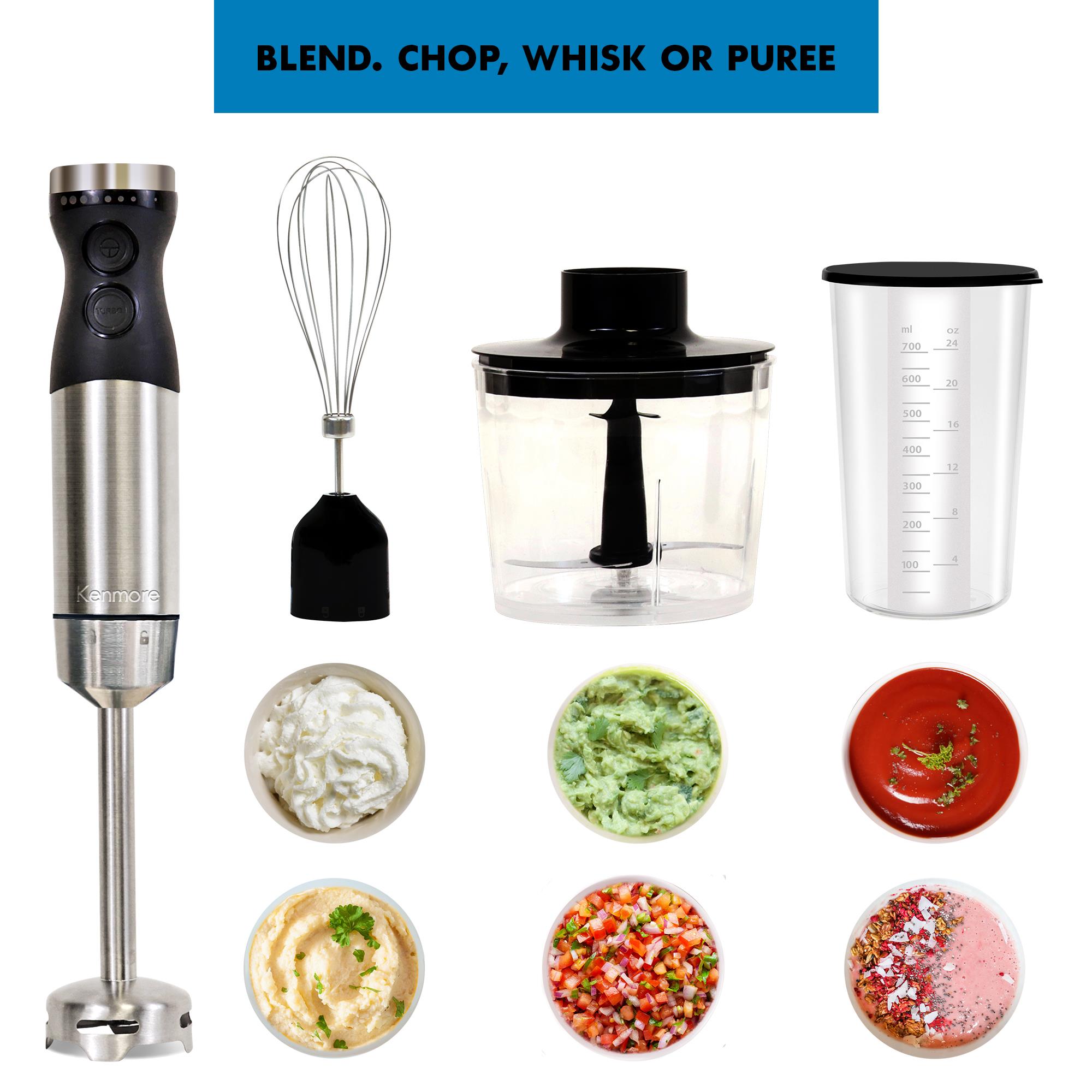 Kenmore Black, Silver 400-Watt Immersion Blender Pulse Control with  Accessory Jar in the Immersion Blenders department at