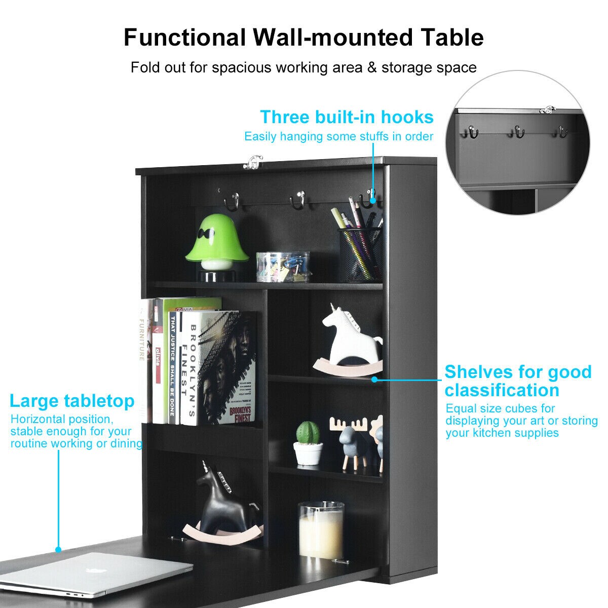 Goplus GYM03638 Wall-Mounted-Shelving - View #7