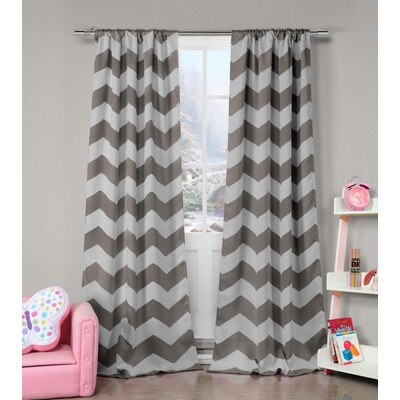 Duck River Textile 84 In Grey Polyester, Grey Chevron Curtains Blackout